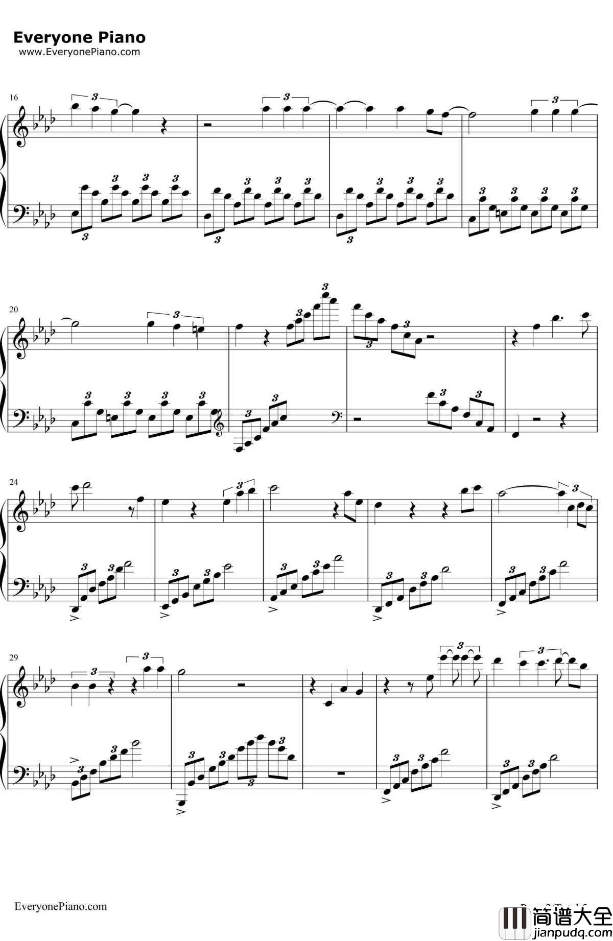 蓝色气球（BlueBalloon）钢琴谱_马克西姆