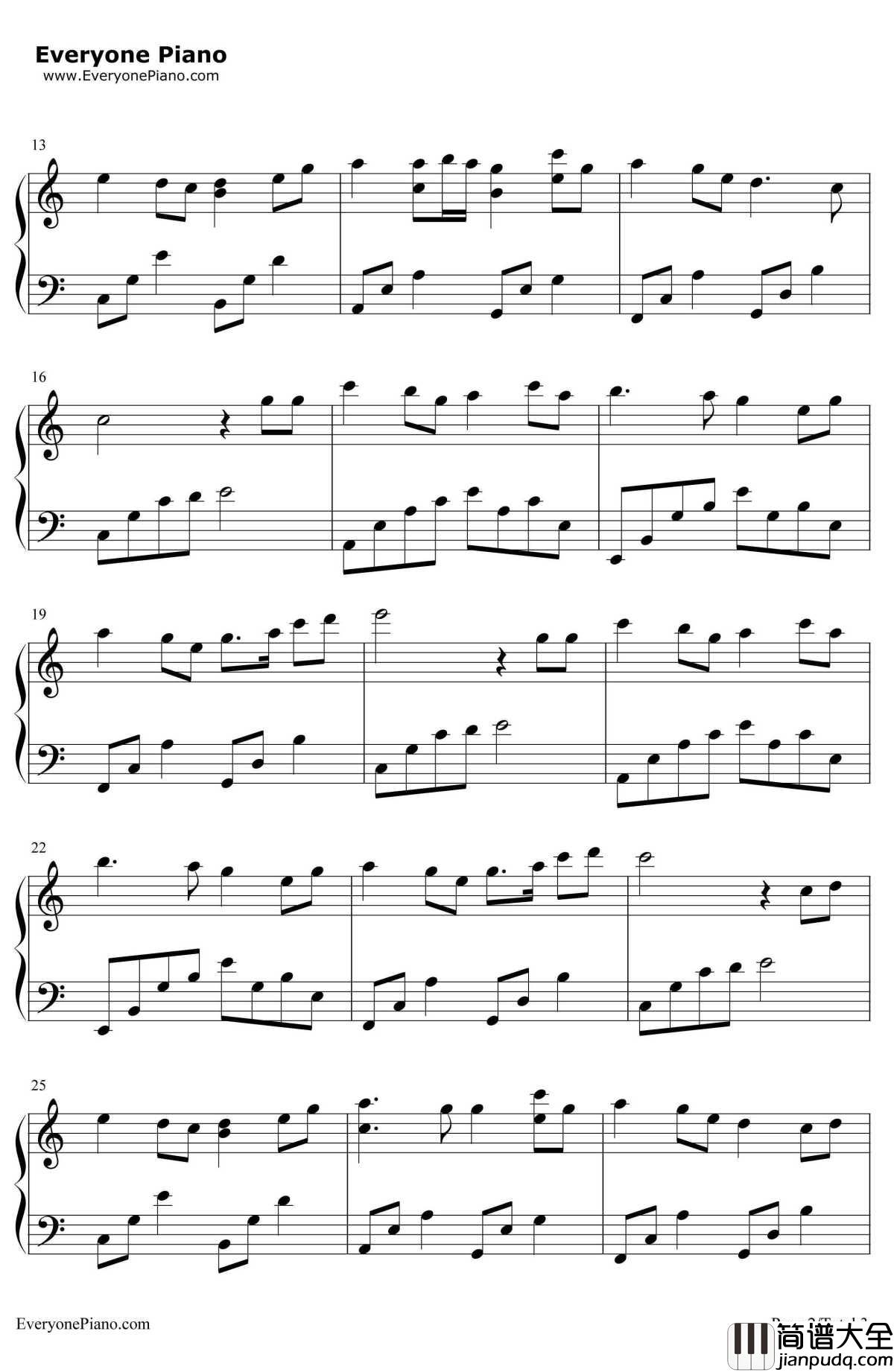 爱尔兰画眉（漫步神秘园）钢琴谱_JoanieMadden