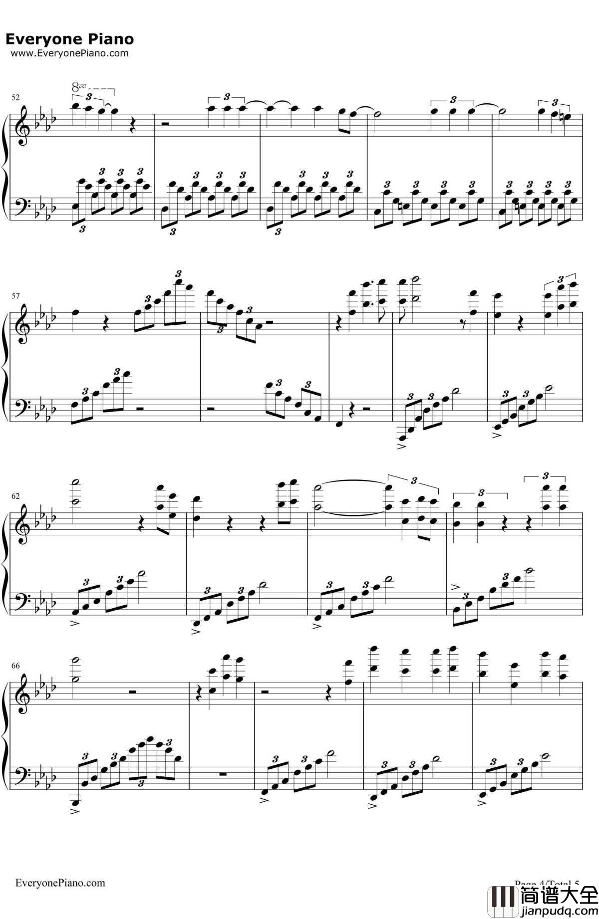 蓝色气球（BlueBalloon）钢琴谱_马克西姆