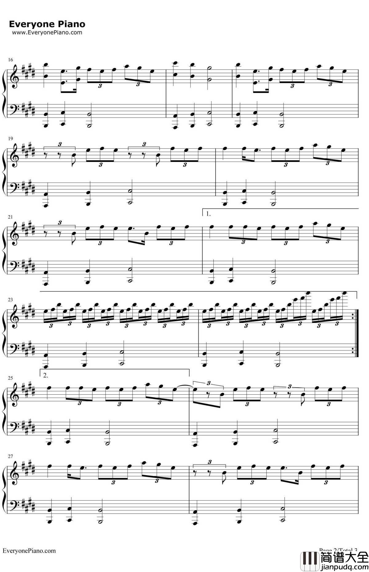 HistoryMaker钢琴谱_藤冈靛__YURI!!!onICE_片头曲