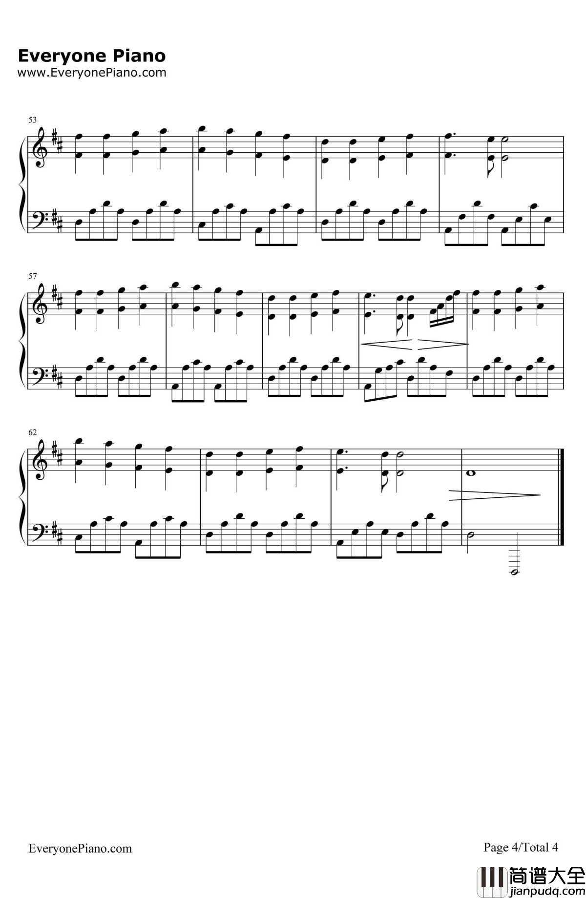 欢乐颂钢琴谱_理查德克莱德曼_完整版