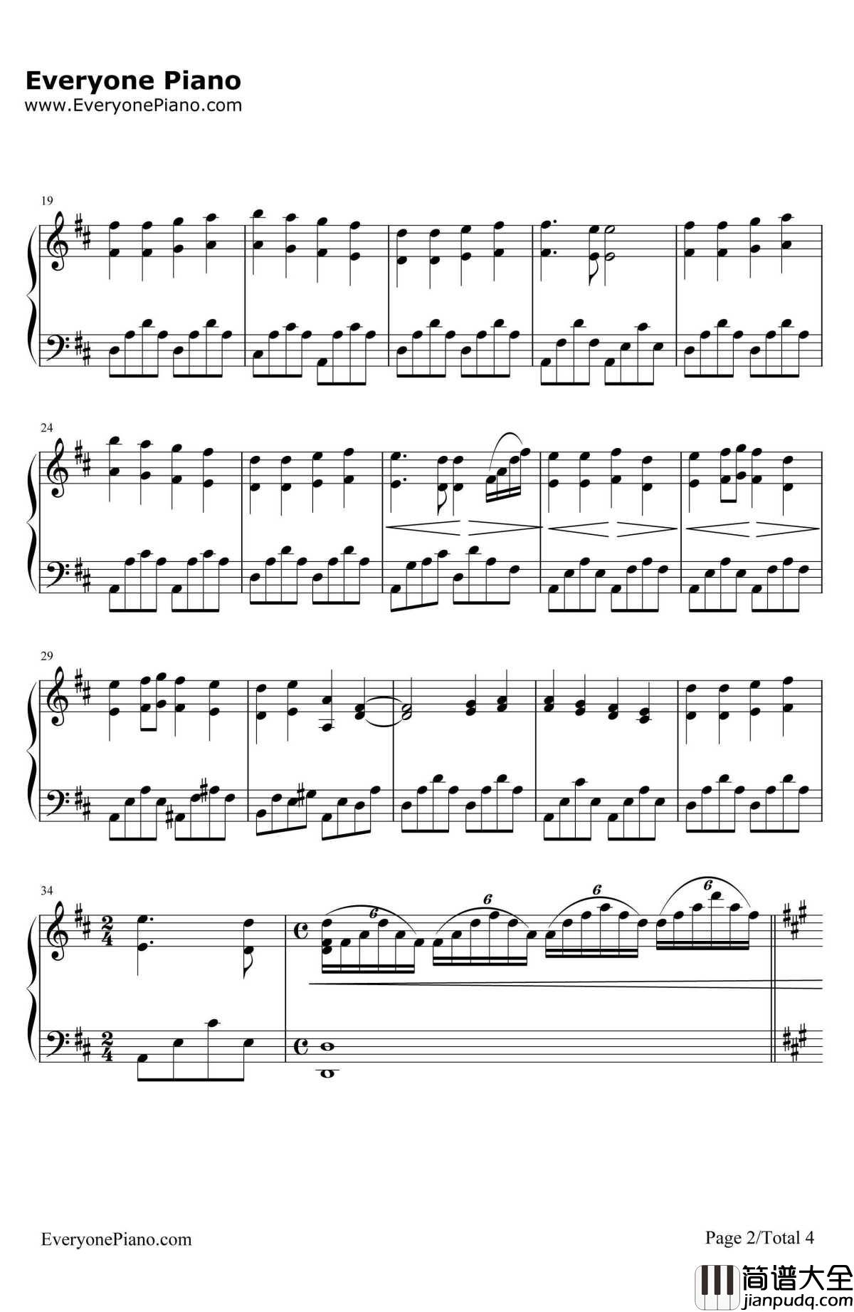 欢乐颂钢琴谱_理查德克莱德曼_完整版