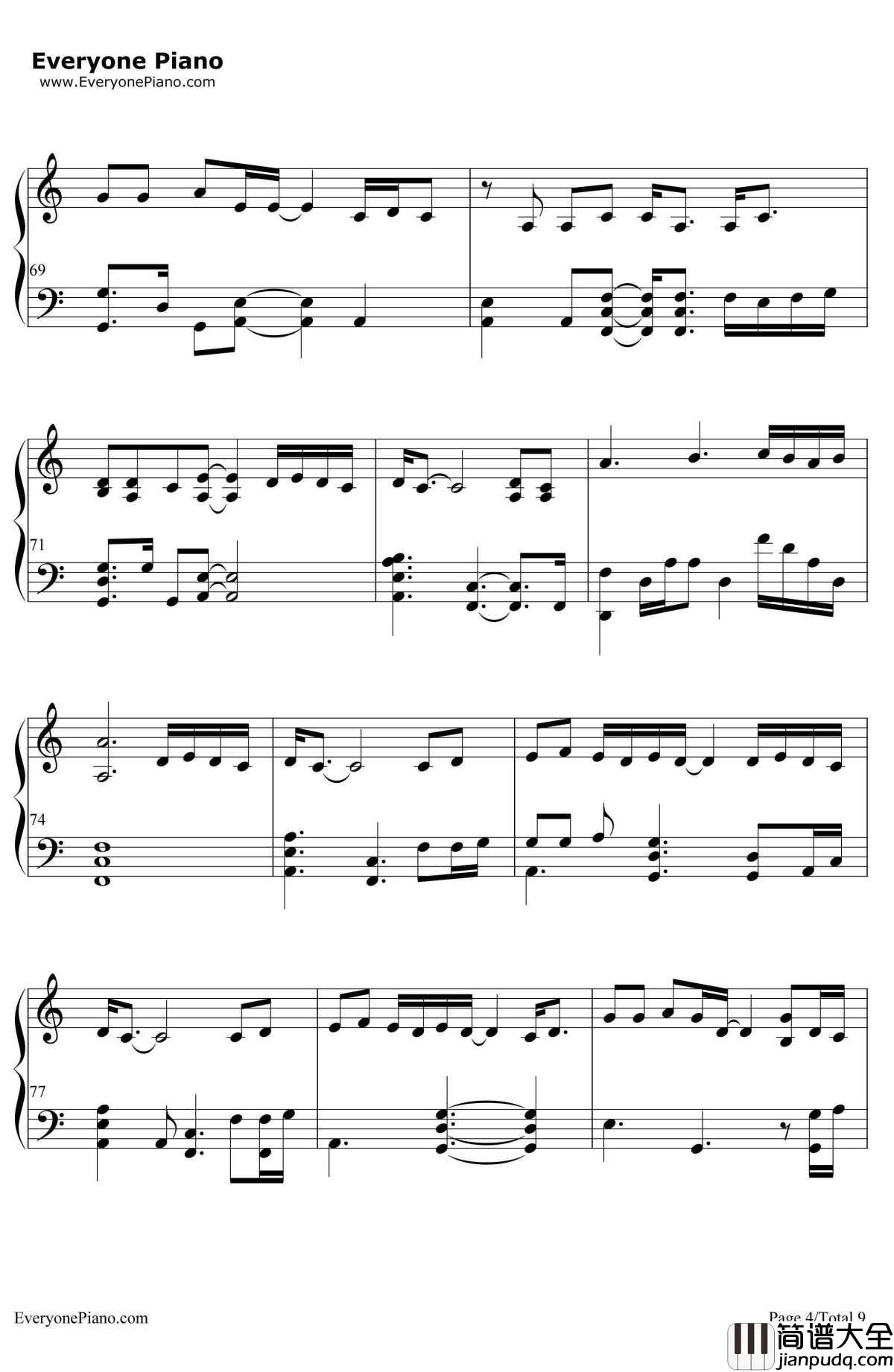 ListenToYourHeart（倾听你的心声）钢琴谱_Roxette