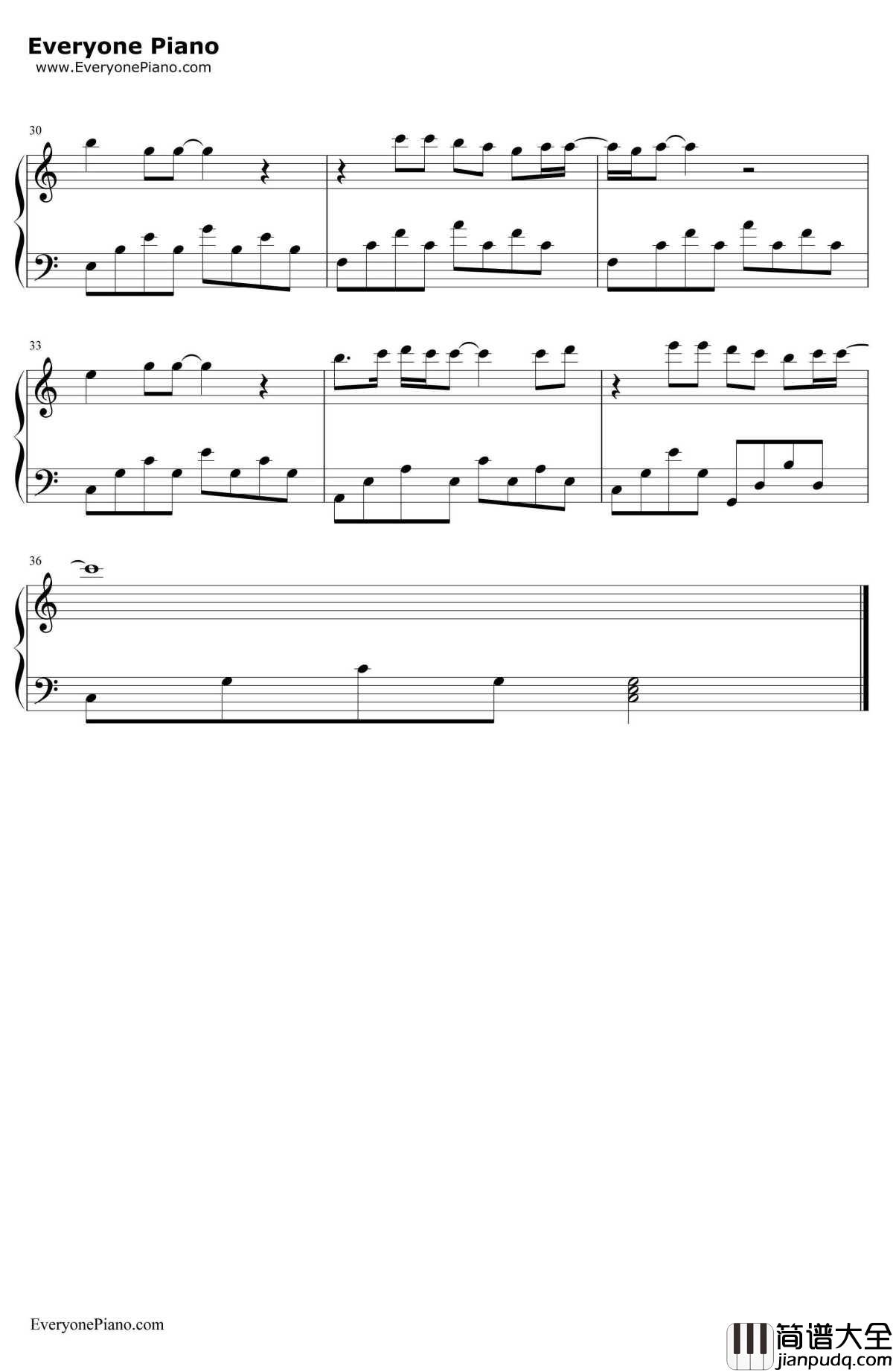 Angel钢琴谱_陶喆