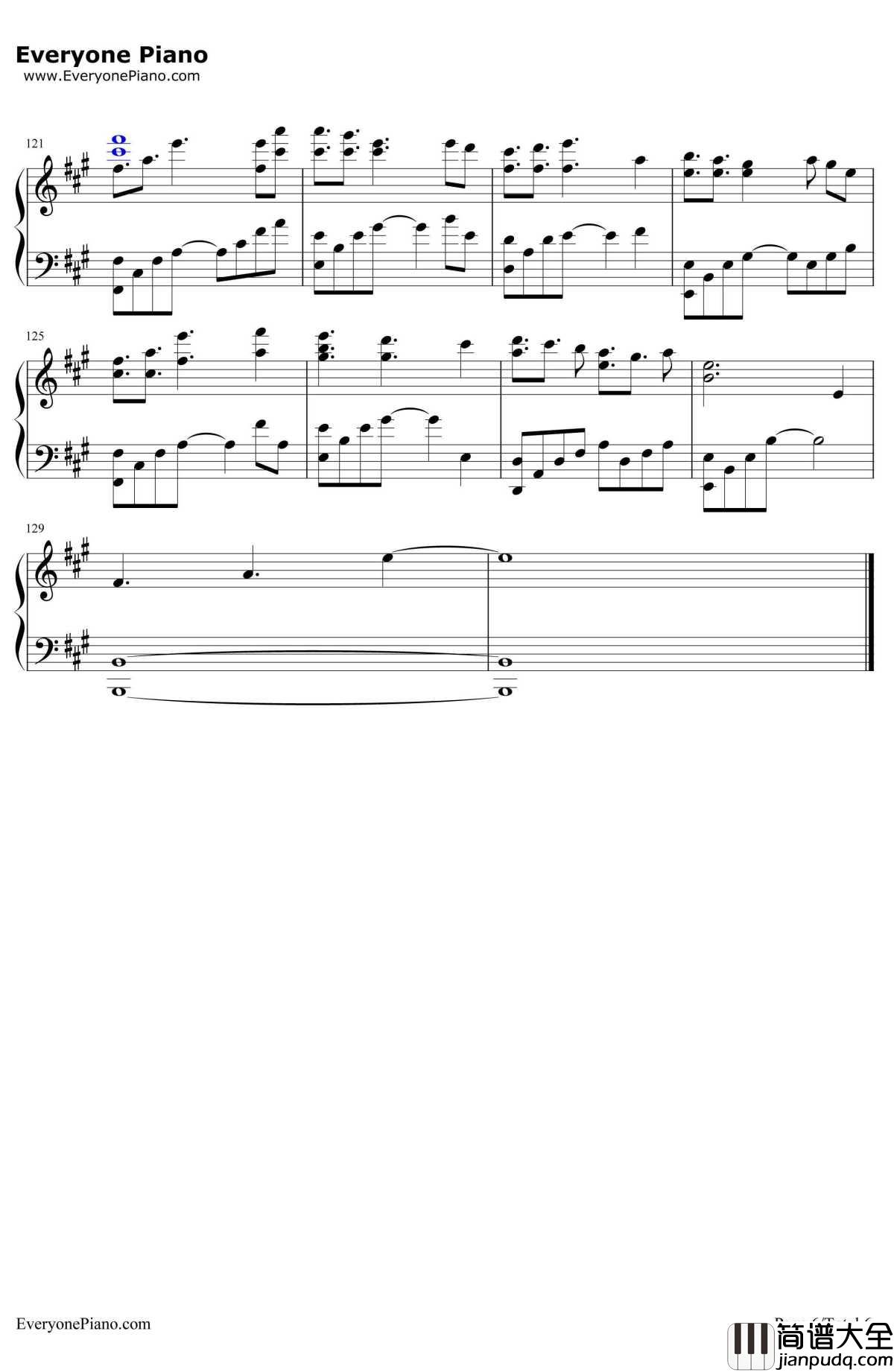 Dear钢琴谱_初音未来19'sSoundFactory_游戏_初音ミク_ProjectDIVA_F2nd_OST