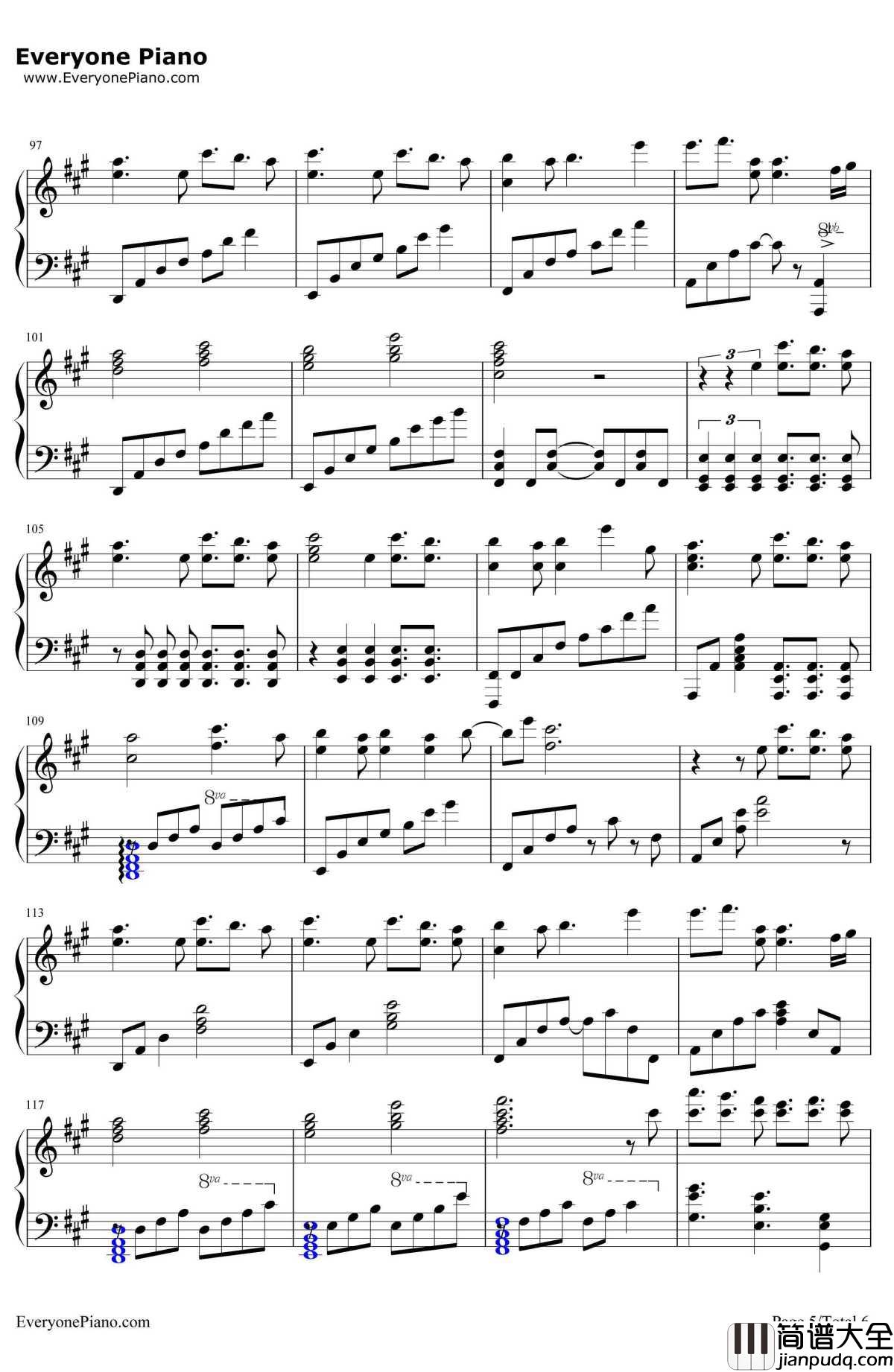 Dear钢琴谱_初音未来19'sSoundFactory_游戏_初音ミク_ProjectDIVA_F2nd_OST