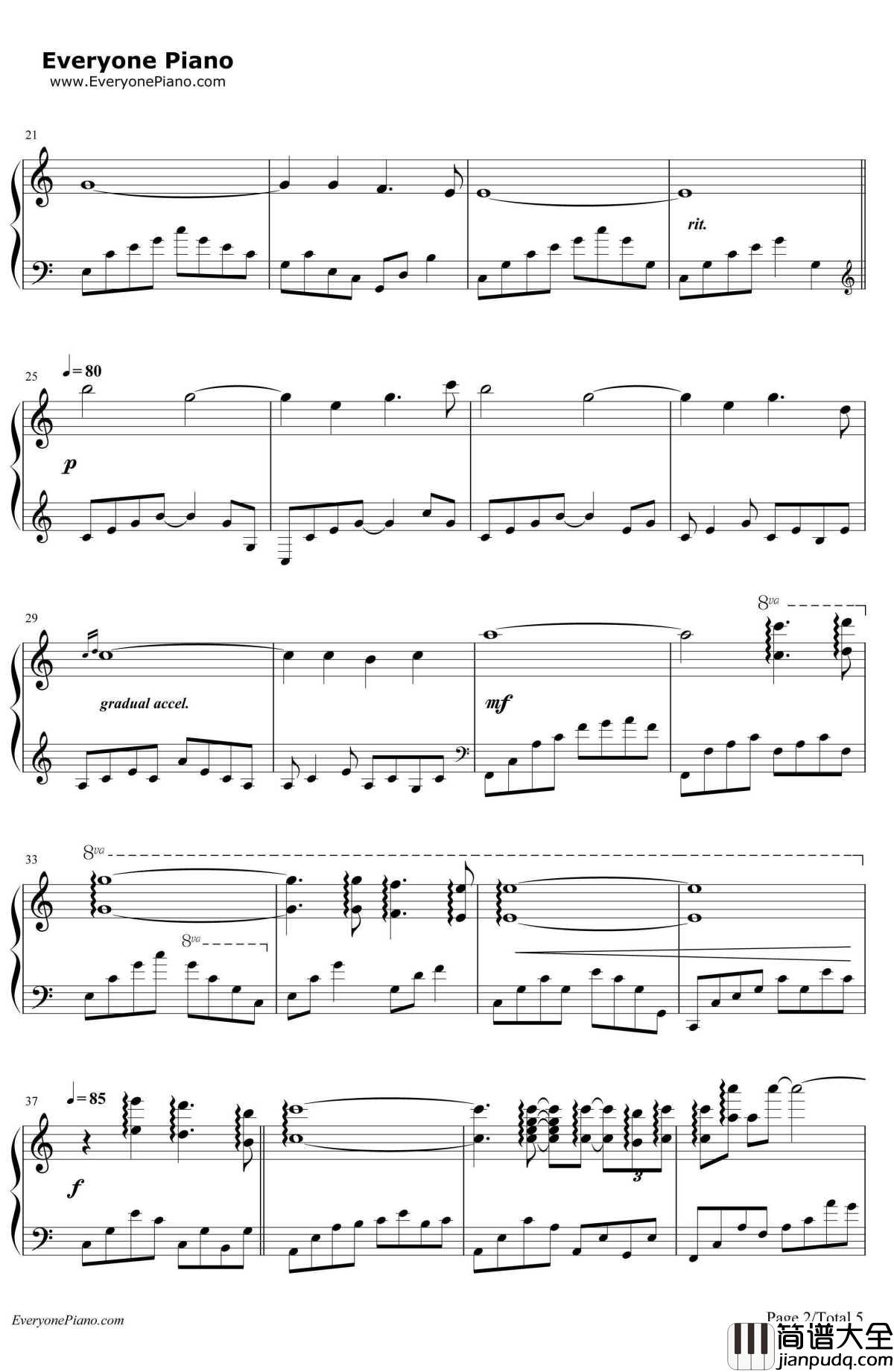 Gracefully钢琴谱_GiovanniMarradi(乔瓦尼)