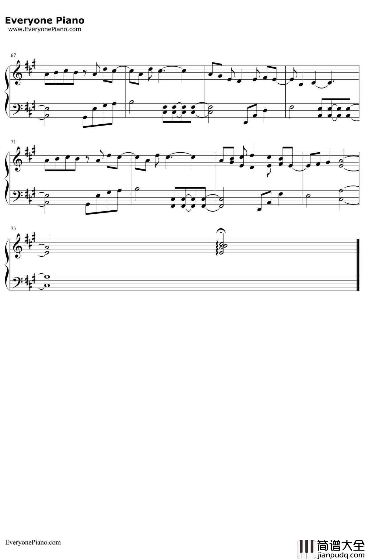 守护家钢琴谱_TFBoys_舒肤佳广告曲