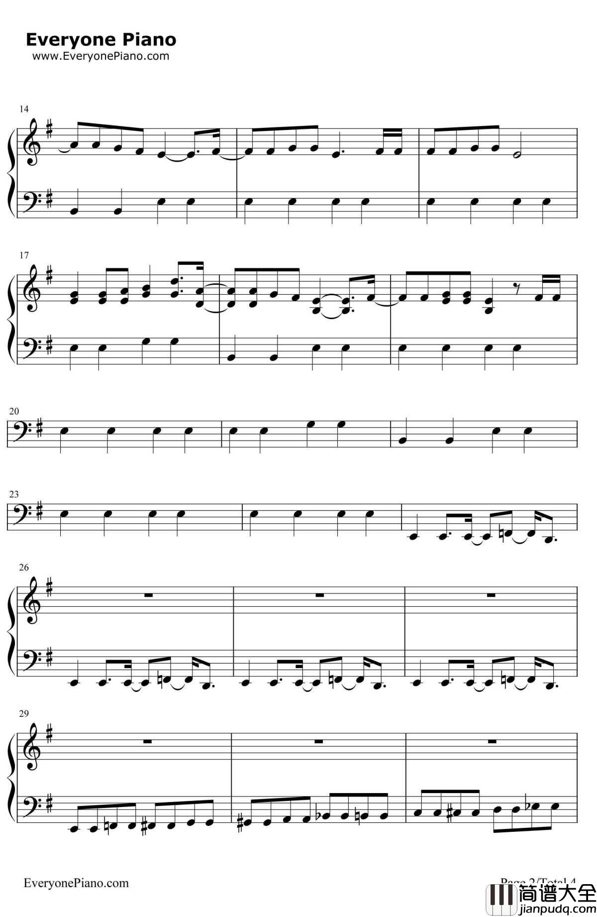 Animals钢琴谱_MartinGarrix