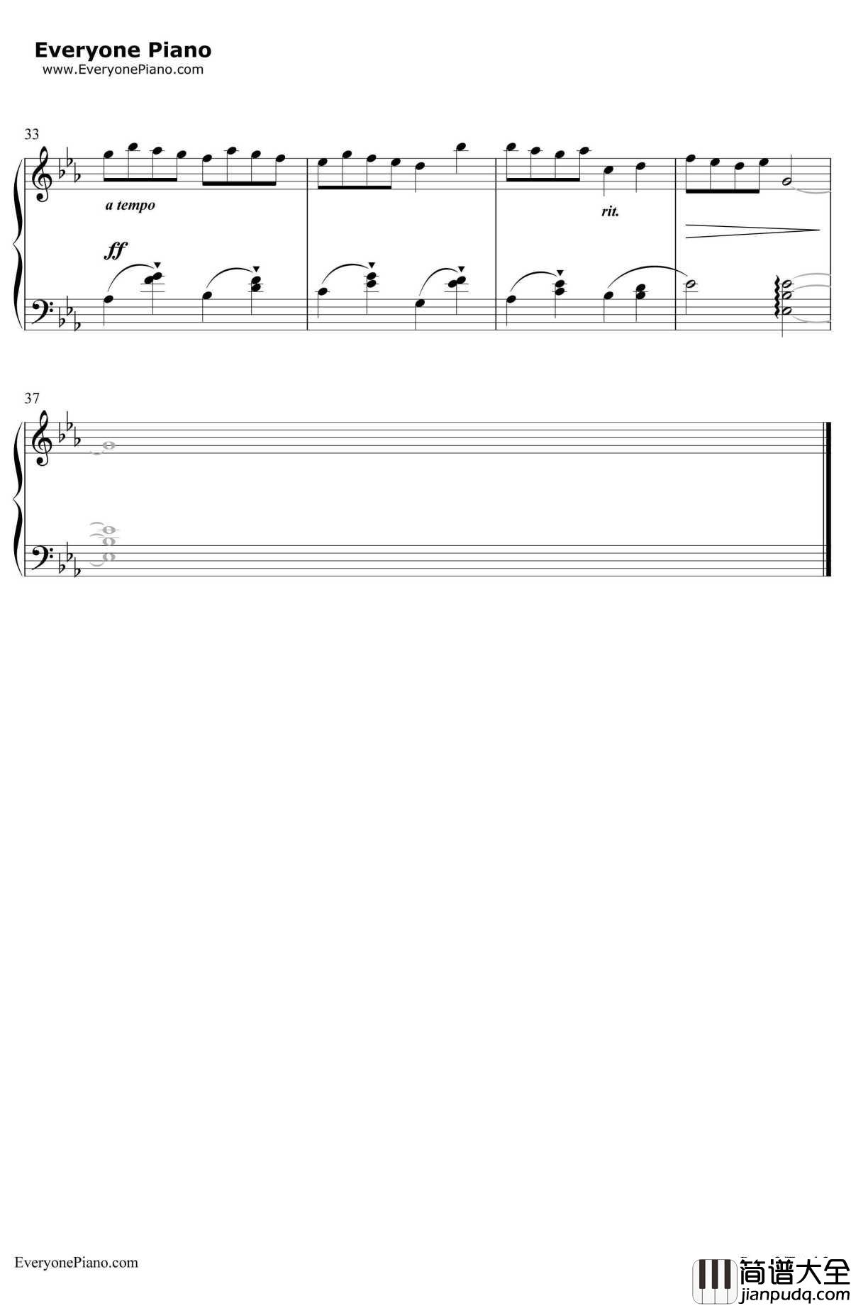 耻じらい钢琴谱_零之使魔插曲