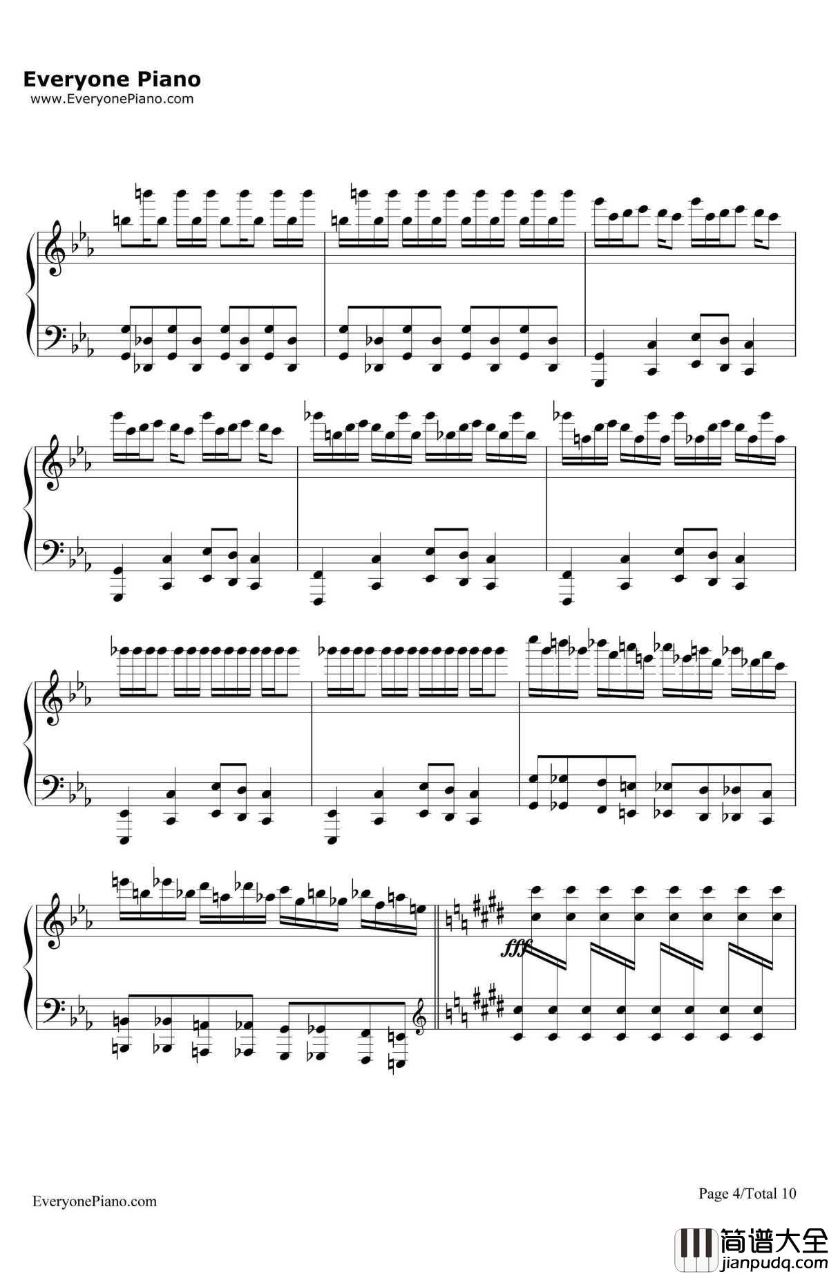 天国的孩子钢琴谱_马克西姆