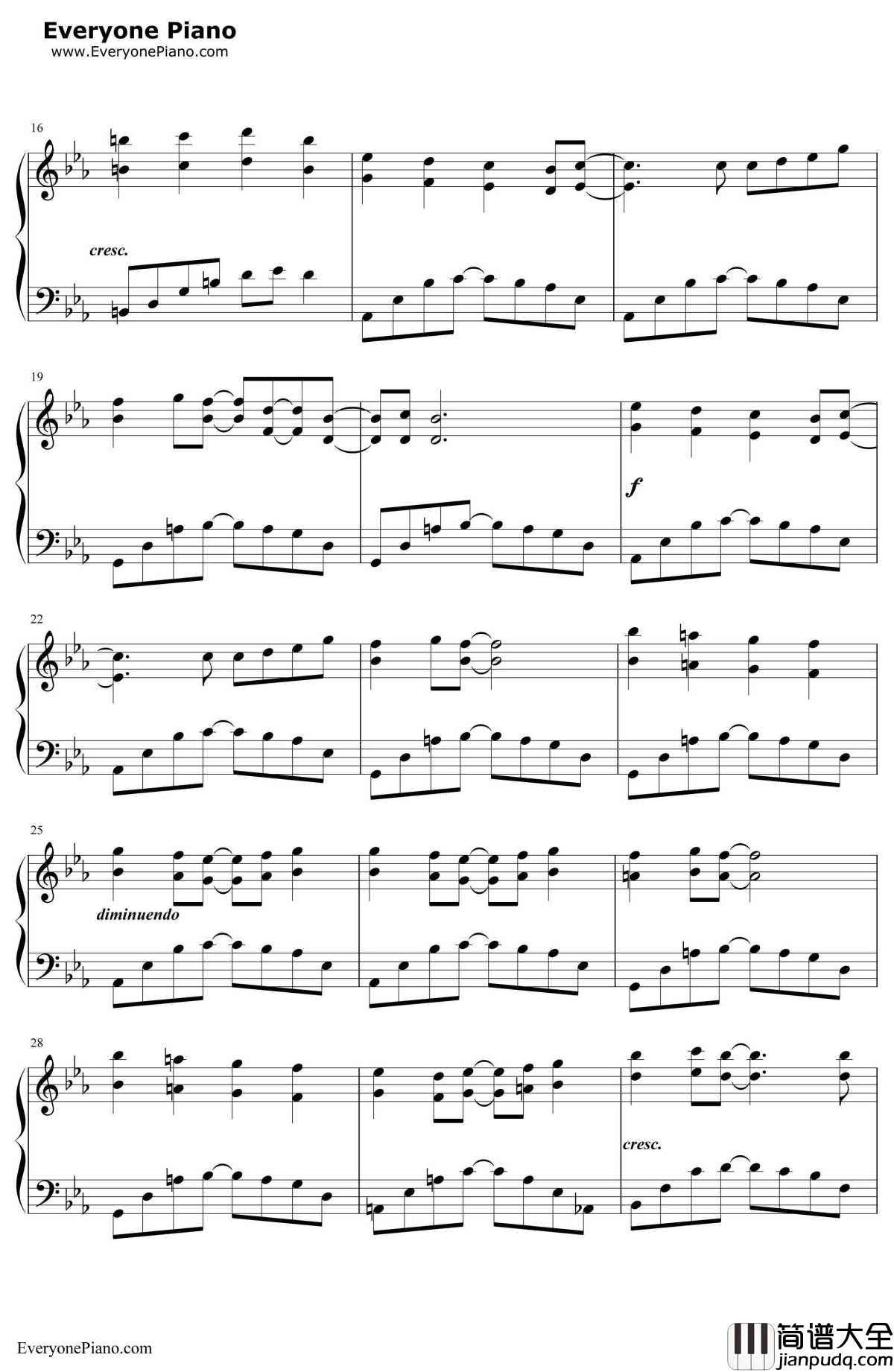 夕暮钢琴谱_网球王子__网球王子_插曲