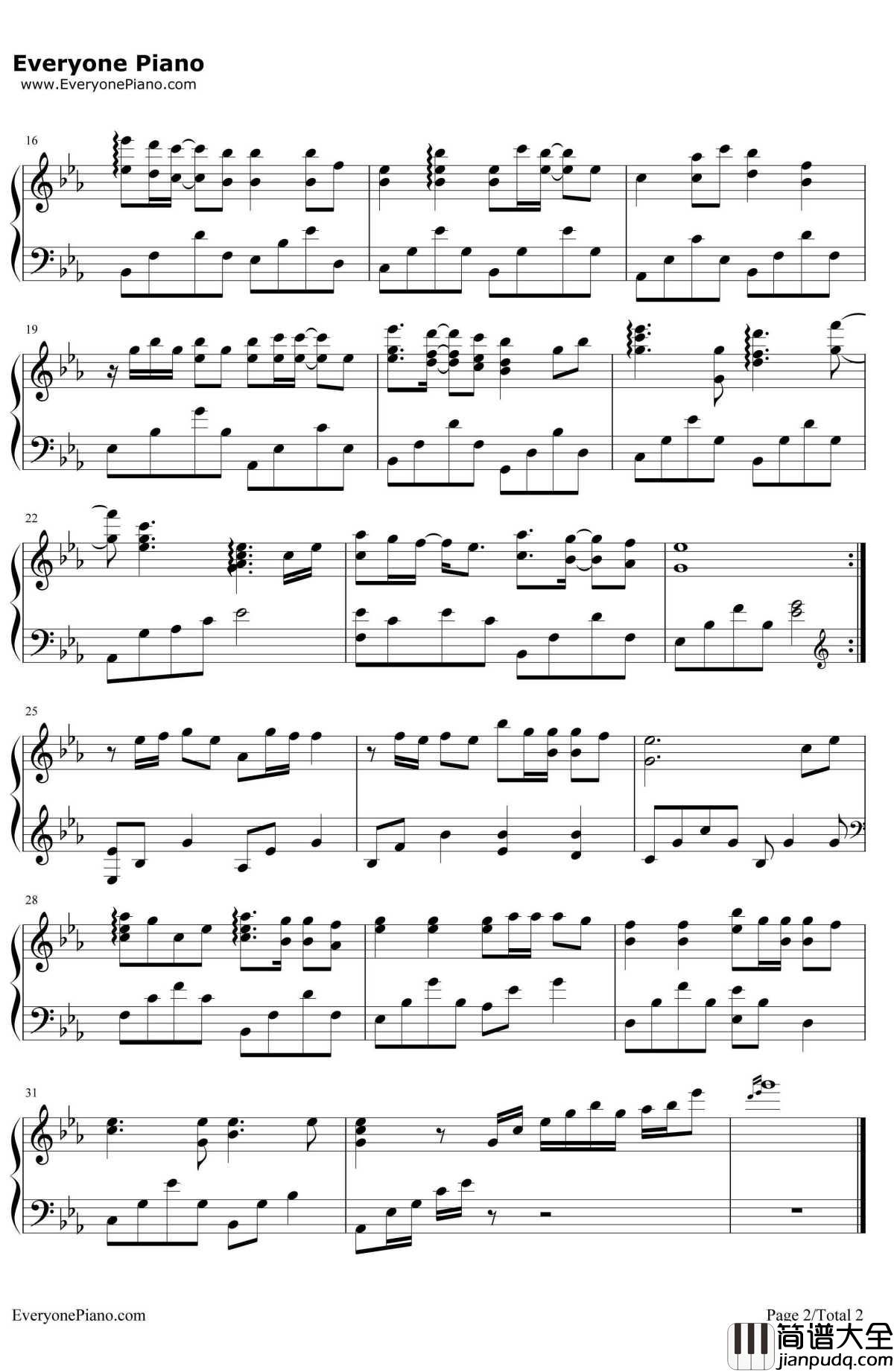 IDo钢琴谱_陈奕迅