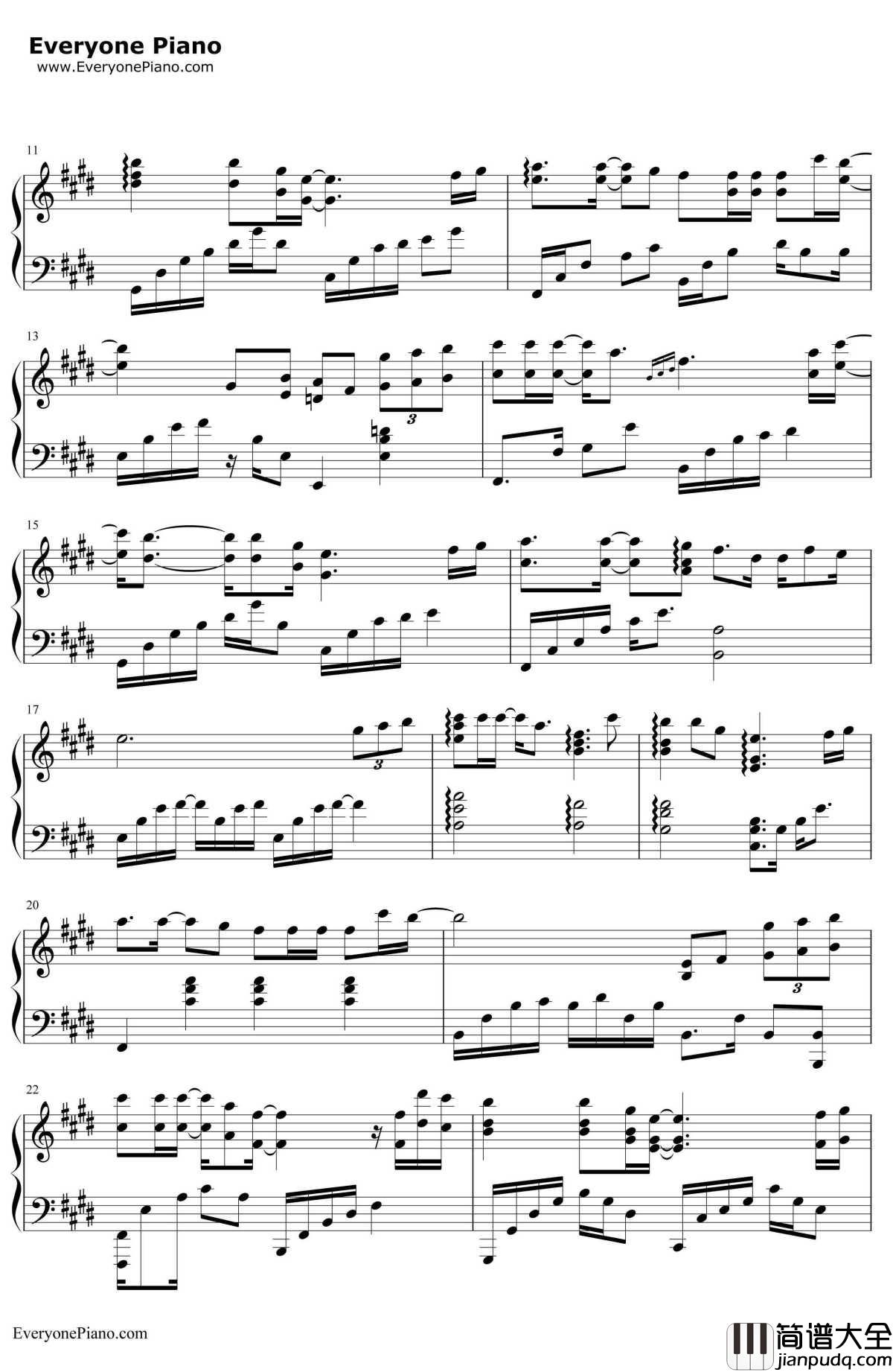 梨花又开放钢琴谱_韩红_我是歌手第三季