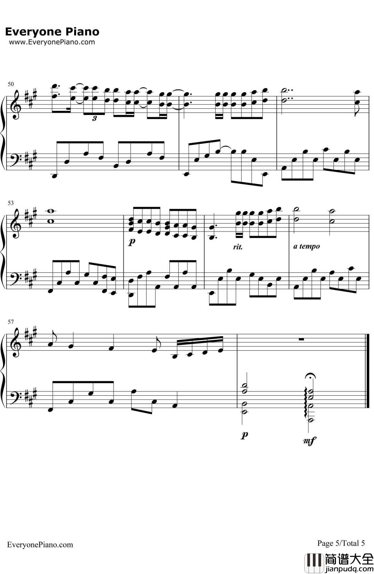 When_You_Tell_Me_That_You_Love_Me钢琴谱_Westlife