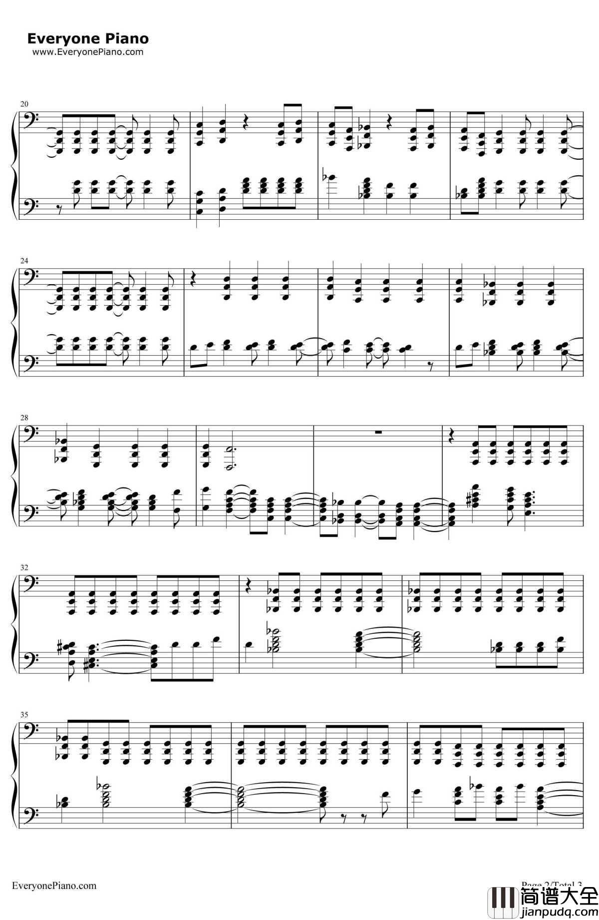 Locked_Out_Of_Heaven钢琴谱_BrunoMars