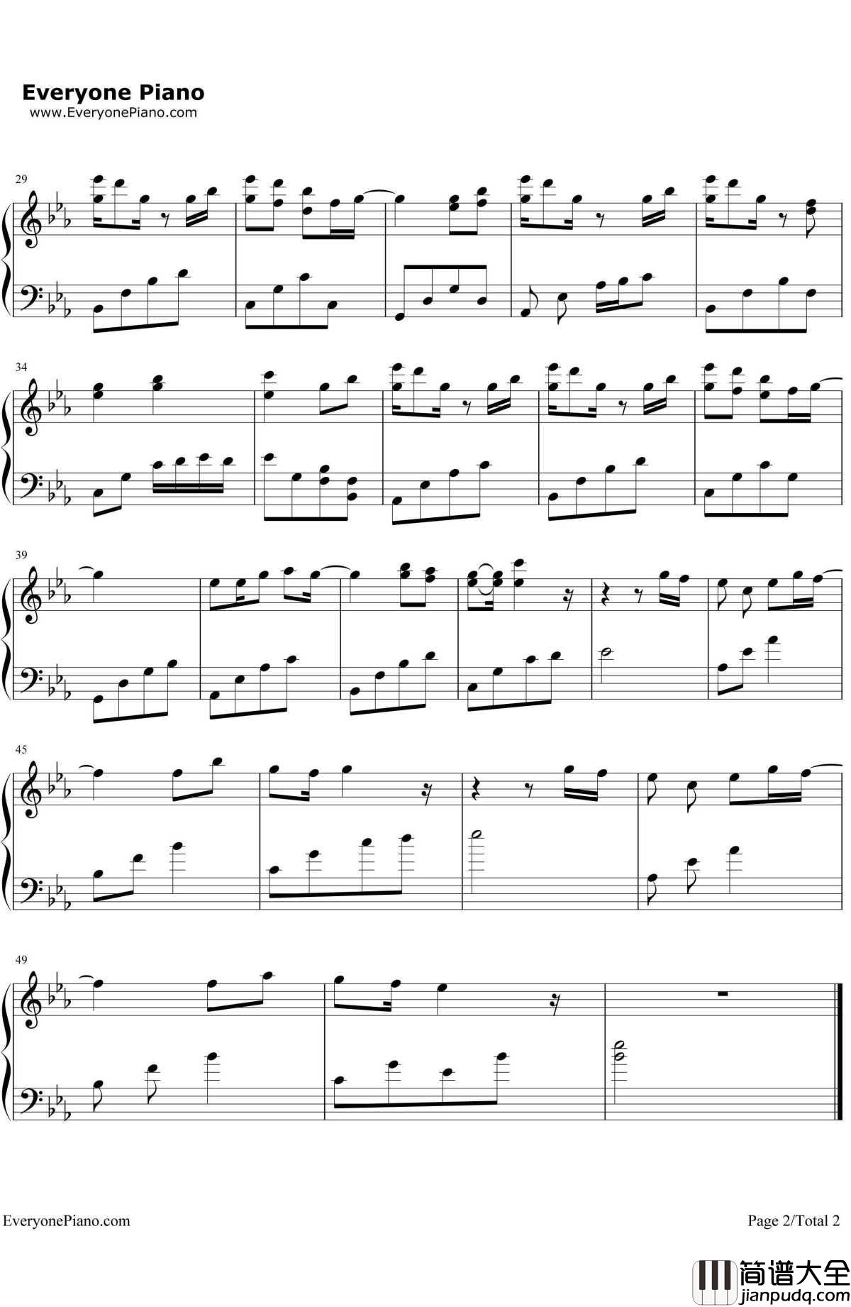 Part_of_Me(你只是我的另一半)钢琴谱_滨崎步