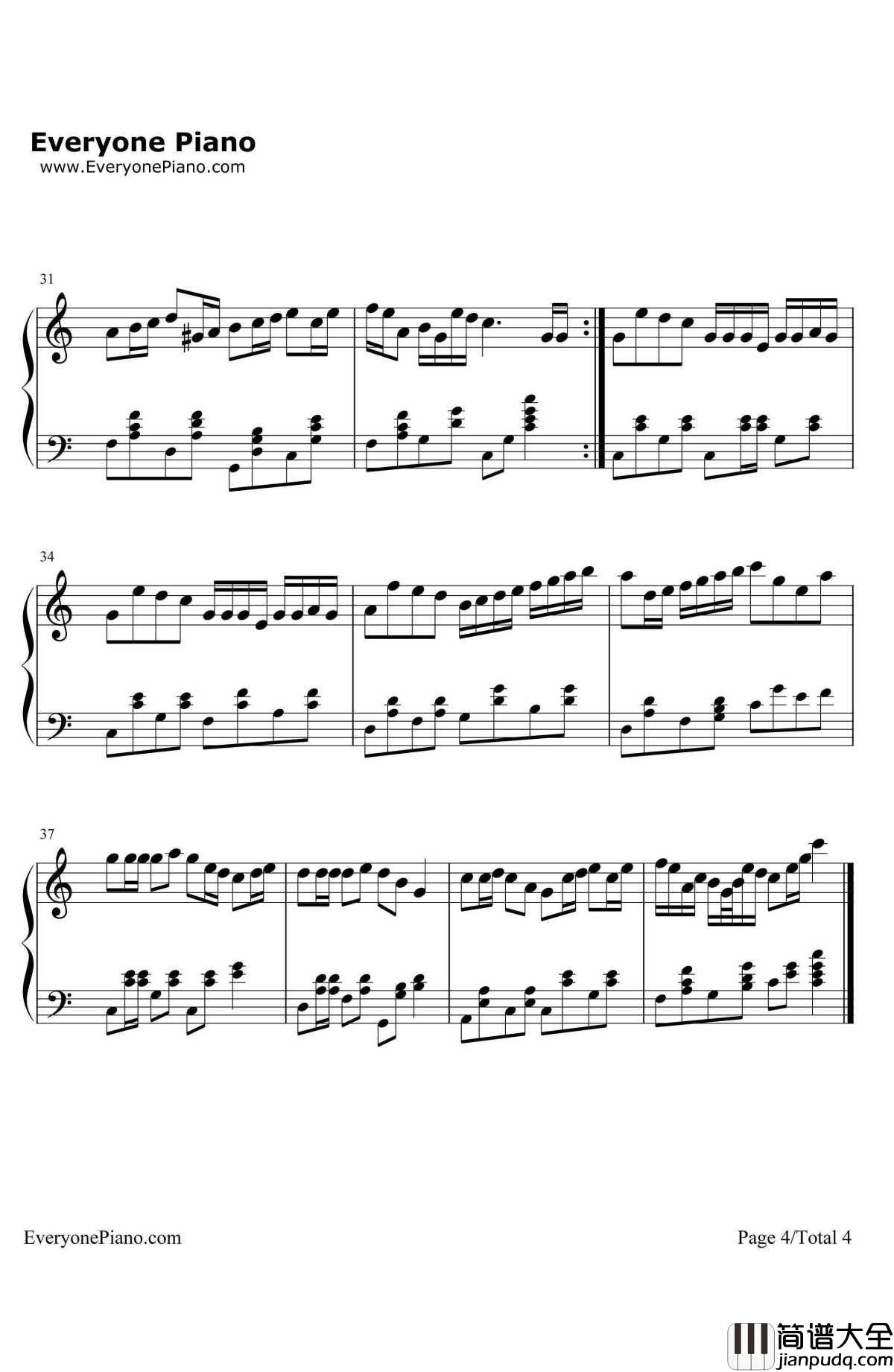 圣诞随想钢琴谱_轻松快乐的圣诞歌曲