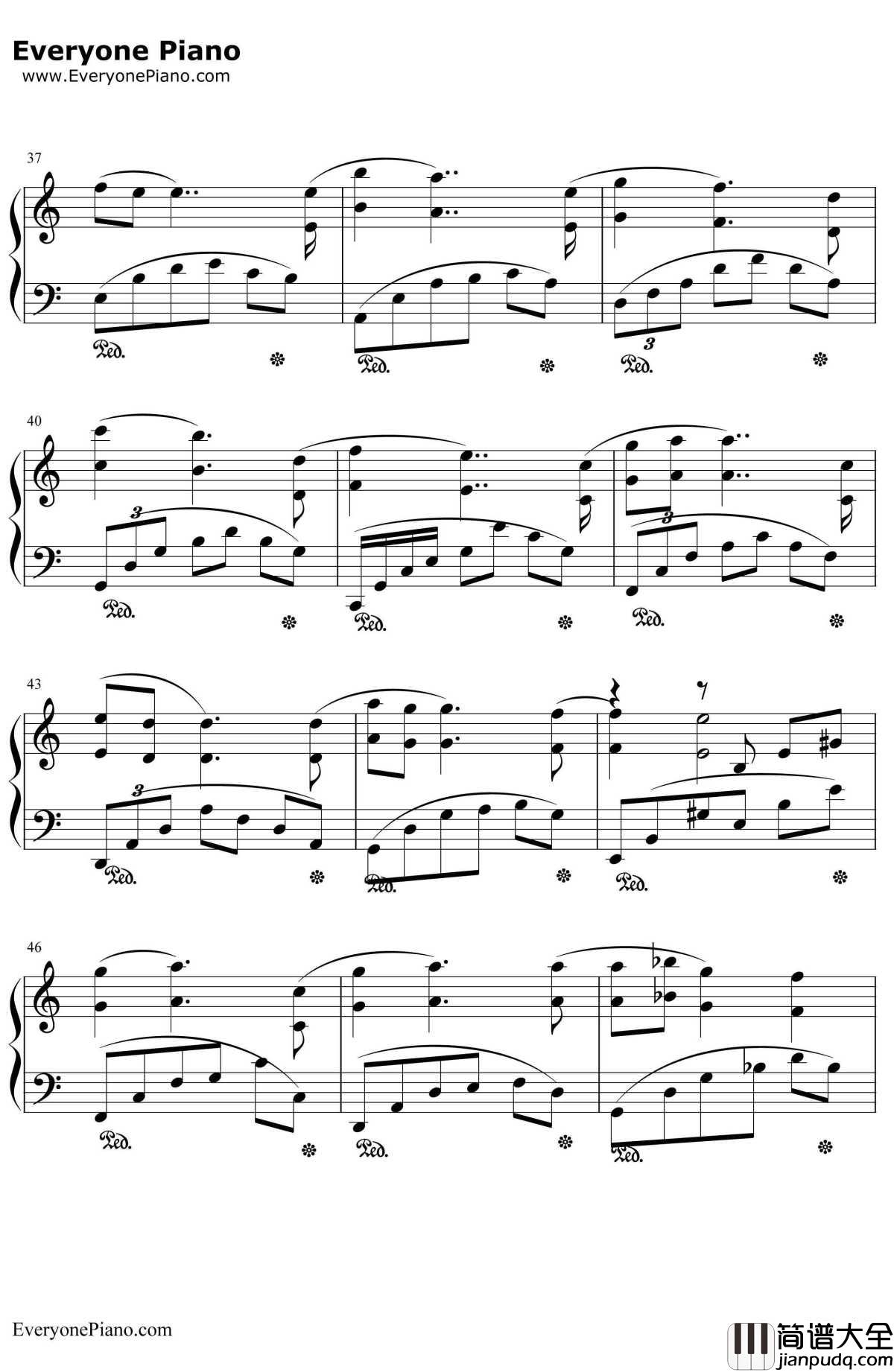 皮尔之街PierAmenue钢琴谱_班得瑞__水之印象_班得瑞