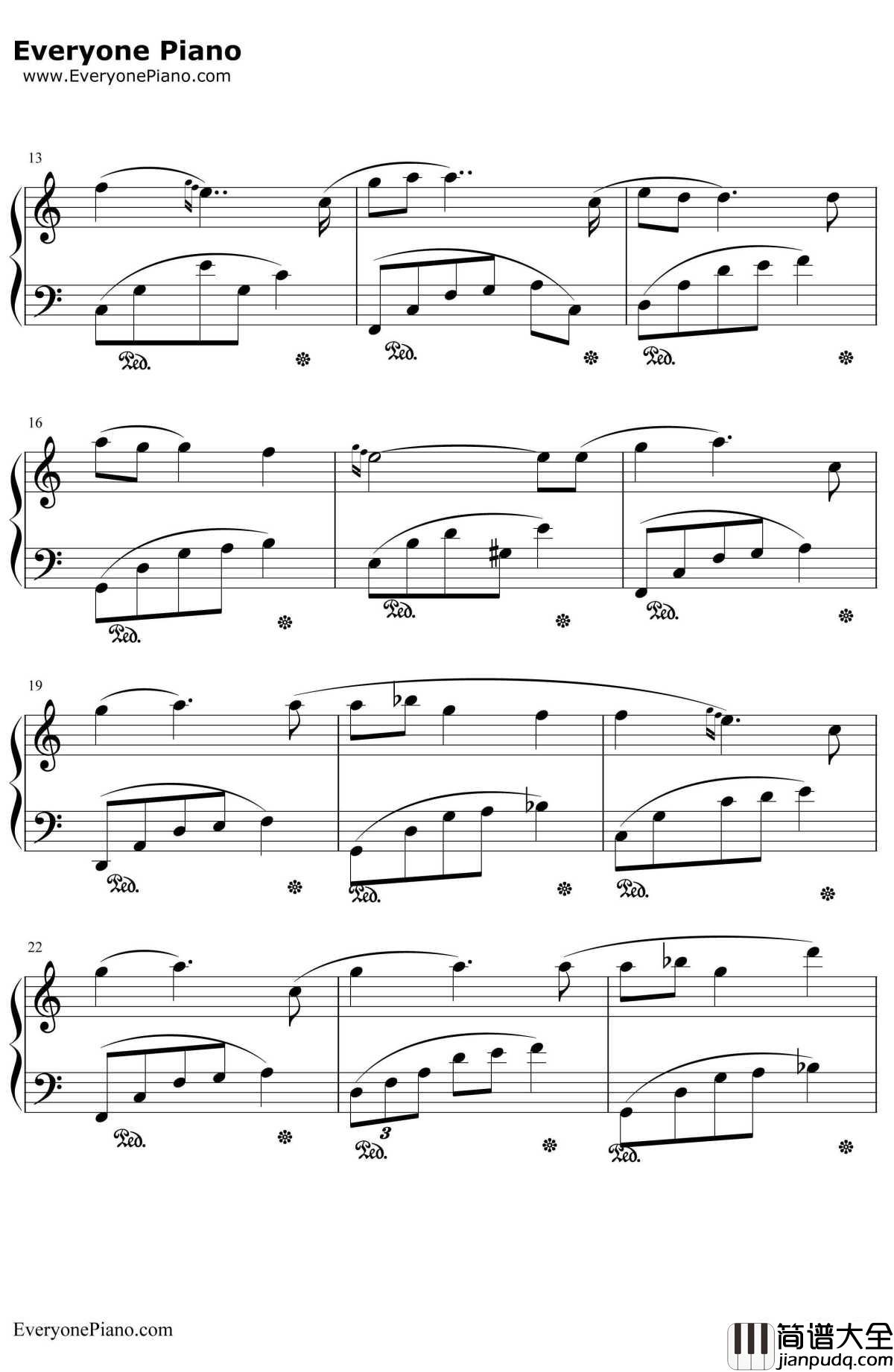 皮尔之街PierAmenue钢琴谱_班得瑞__水之印象_班得瑞