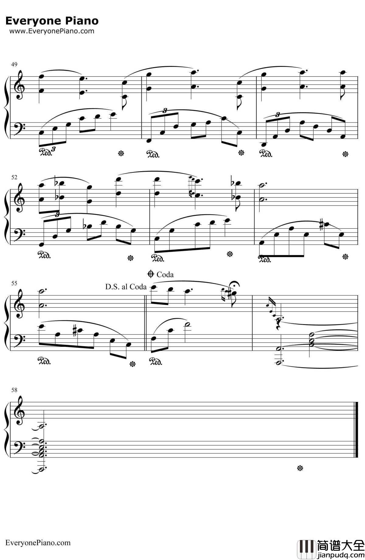 皮尔之街PierAmenue钢琴谱_班得瑞__水之印象_班得瑞