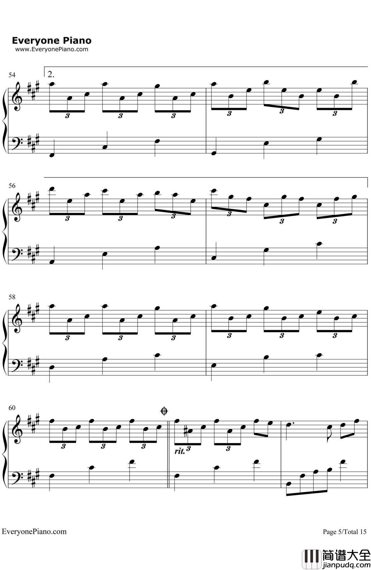 纯白钢琴谱_V.K克_Deemo游戏音乐