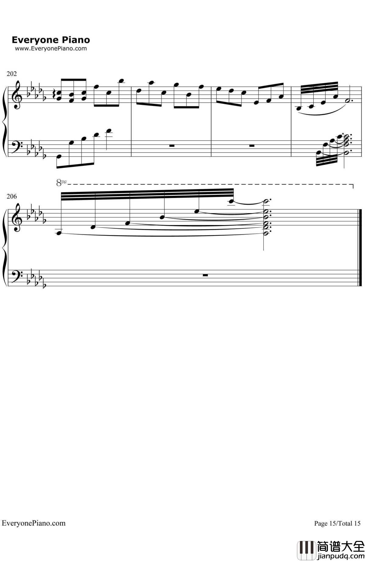 纯白钢琴谱_V.K克_Deemo游戏音乐