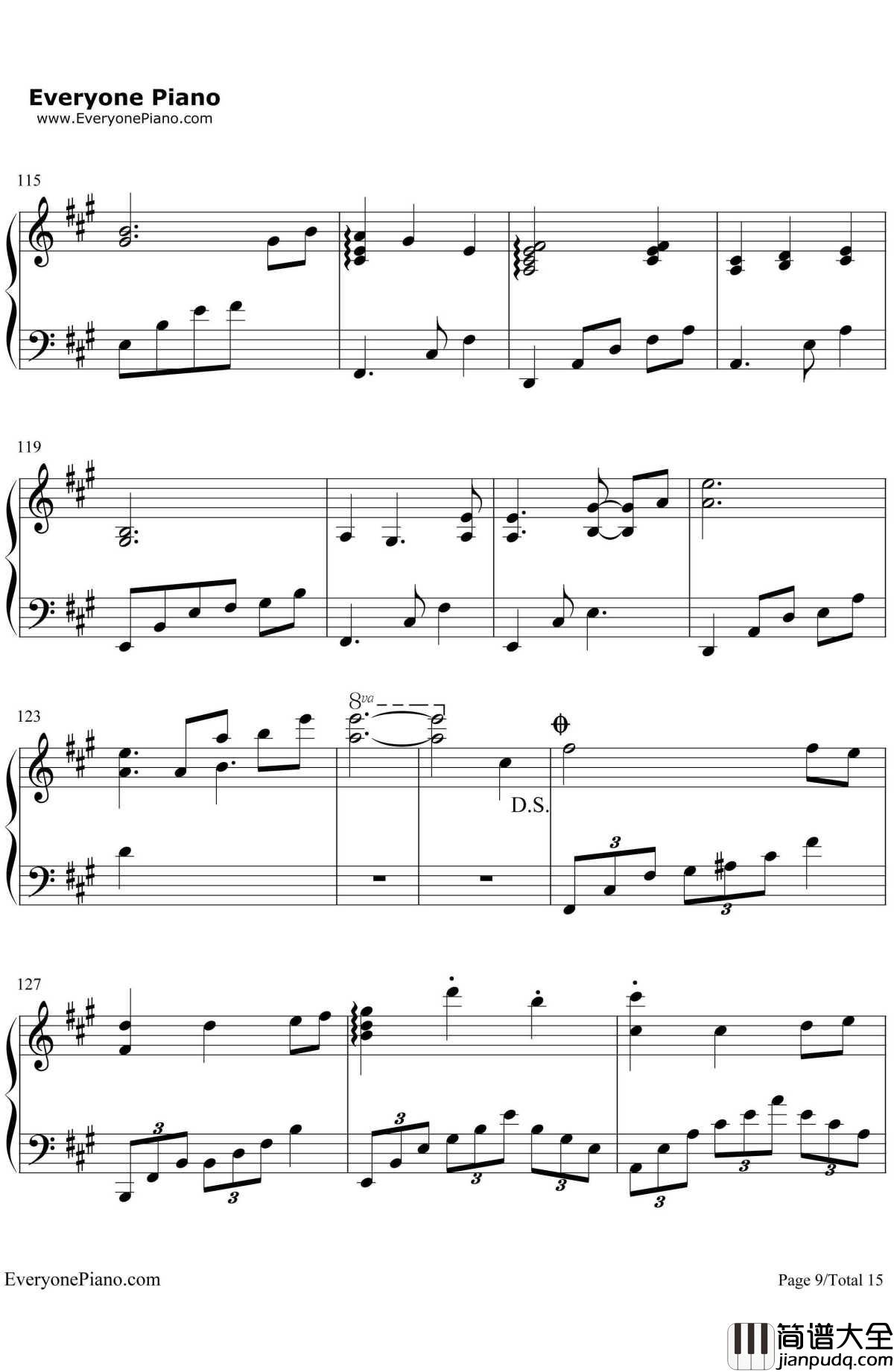 纯白钢琴谱_V.K克_Deemo游戏音乐