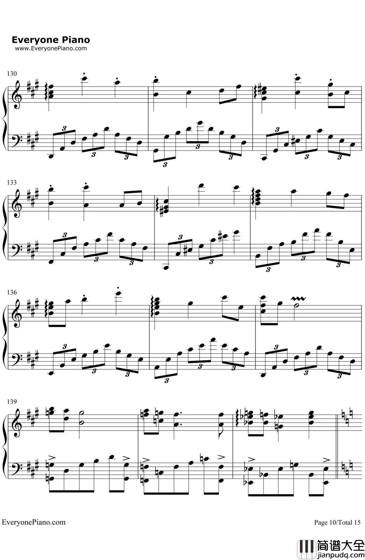 纯白钢琴谱_V.K克_Deemo游戏音乐