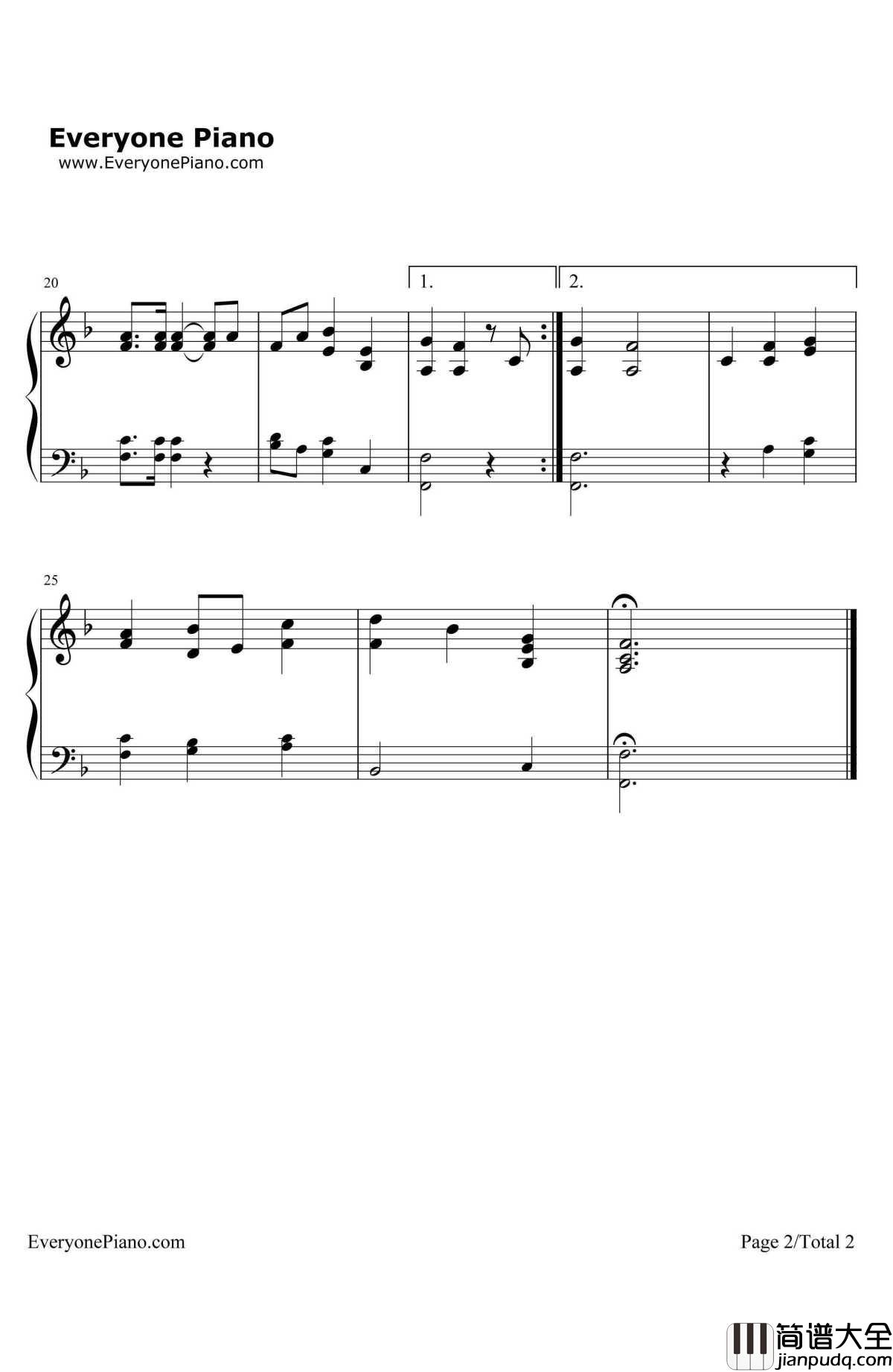 哦圣诞树钢琴谱_OTannenbaum_圣诞歌曲