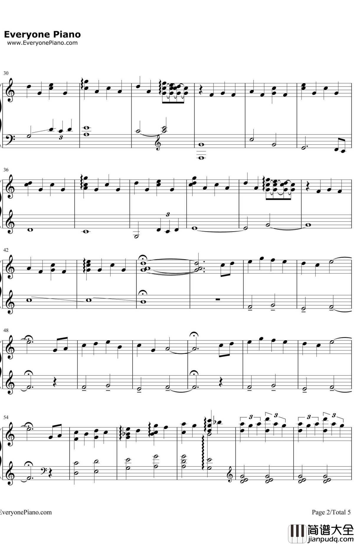 三葉のテーマ钢琴谱_RADWIMPS__你的名字_三叶角色主题音乐