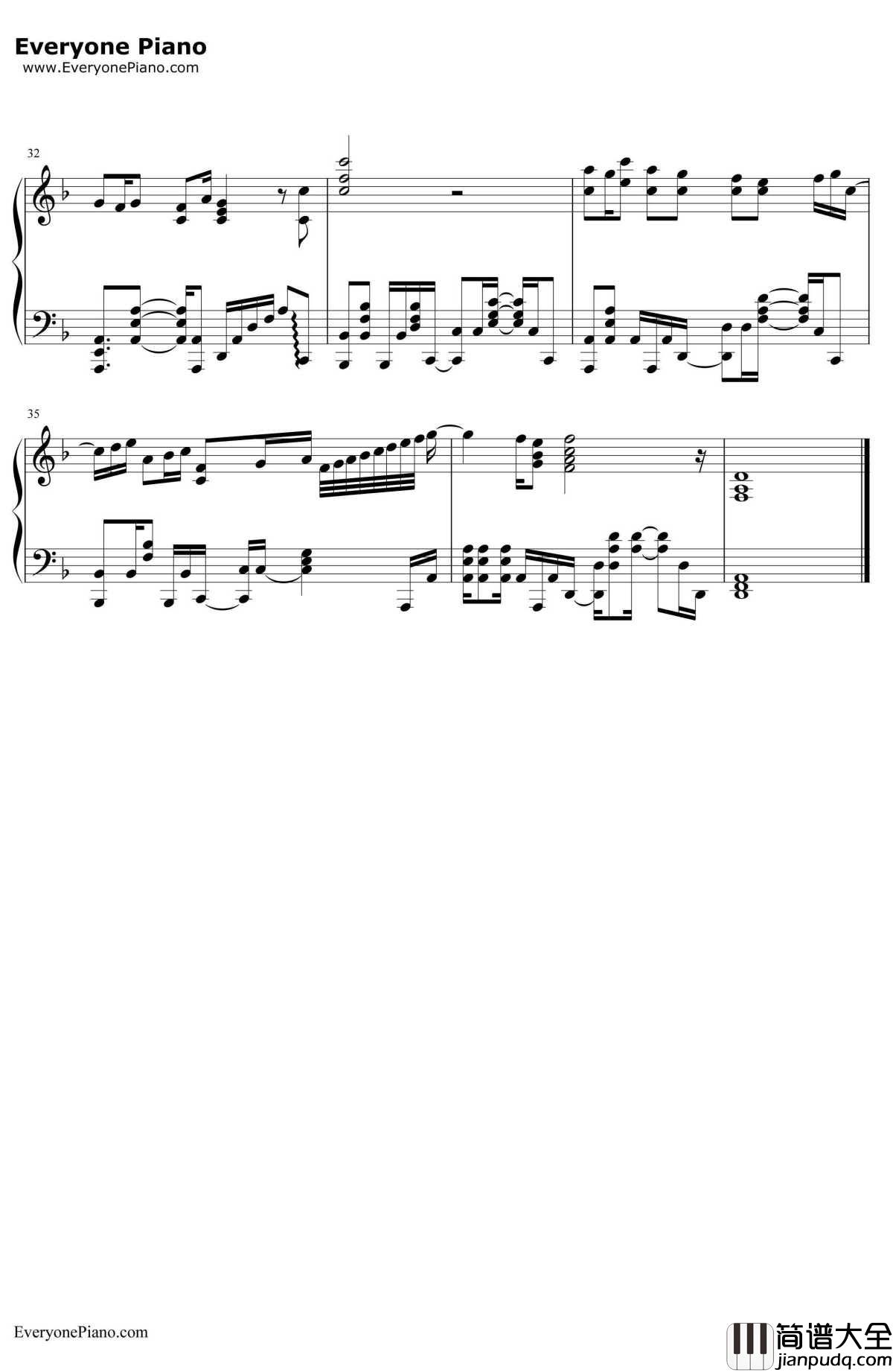 叫べ钢琴谱_沼仓爱美__魔法少女育成计划_OP