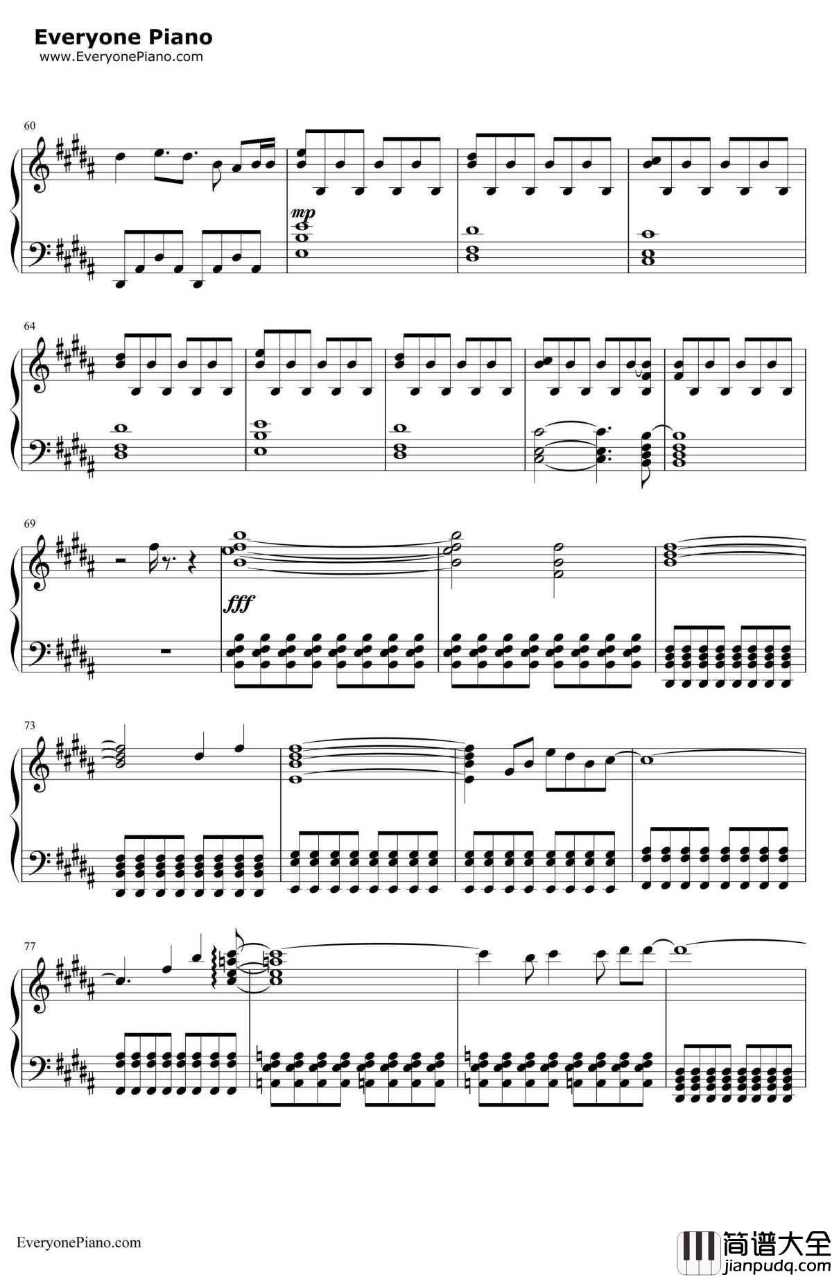 From_Y_to_Y钢琴谱_初音ミク