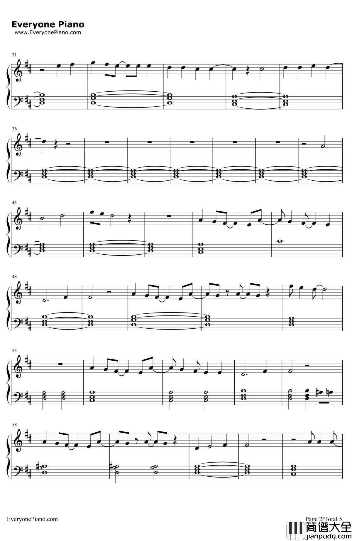 Cancer钢琴谱_TwentyOnePilots