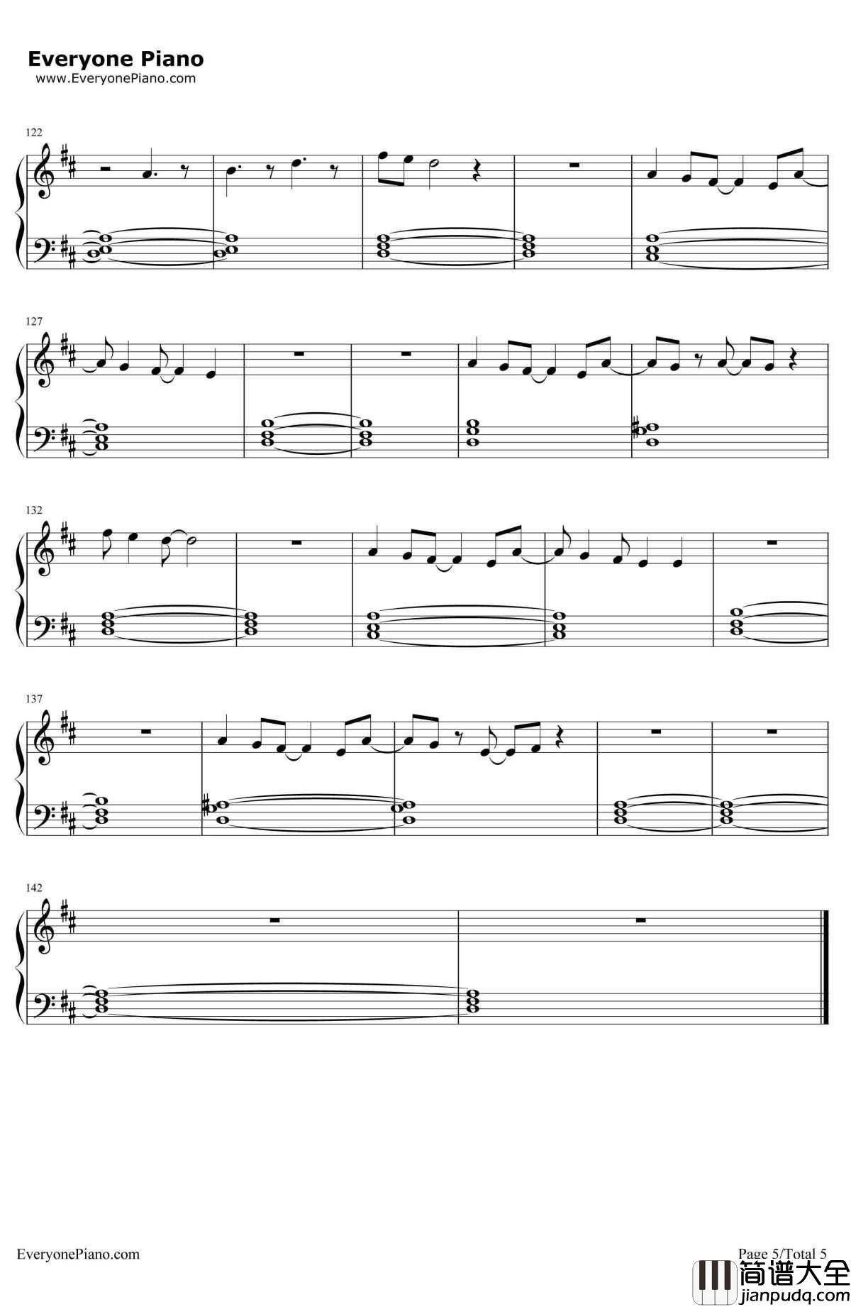 Cancer钢琴谱_TwentyOnePilots