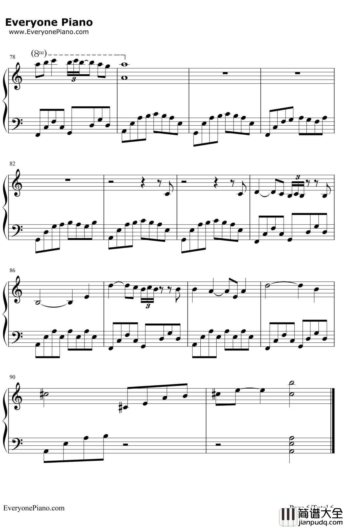 失去温暖钢琴谱_久石让JoeHisaishi宫崎骏_LostWarmth