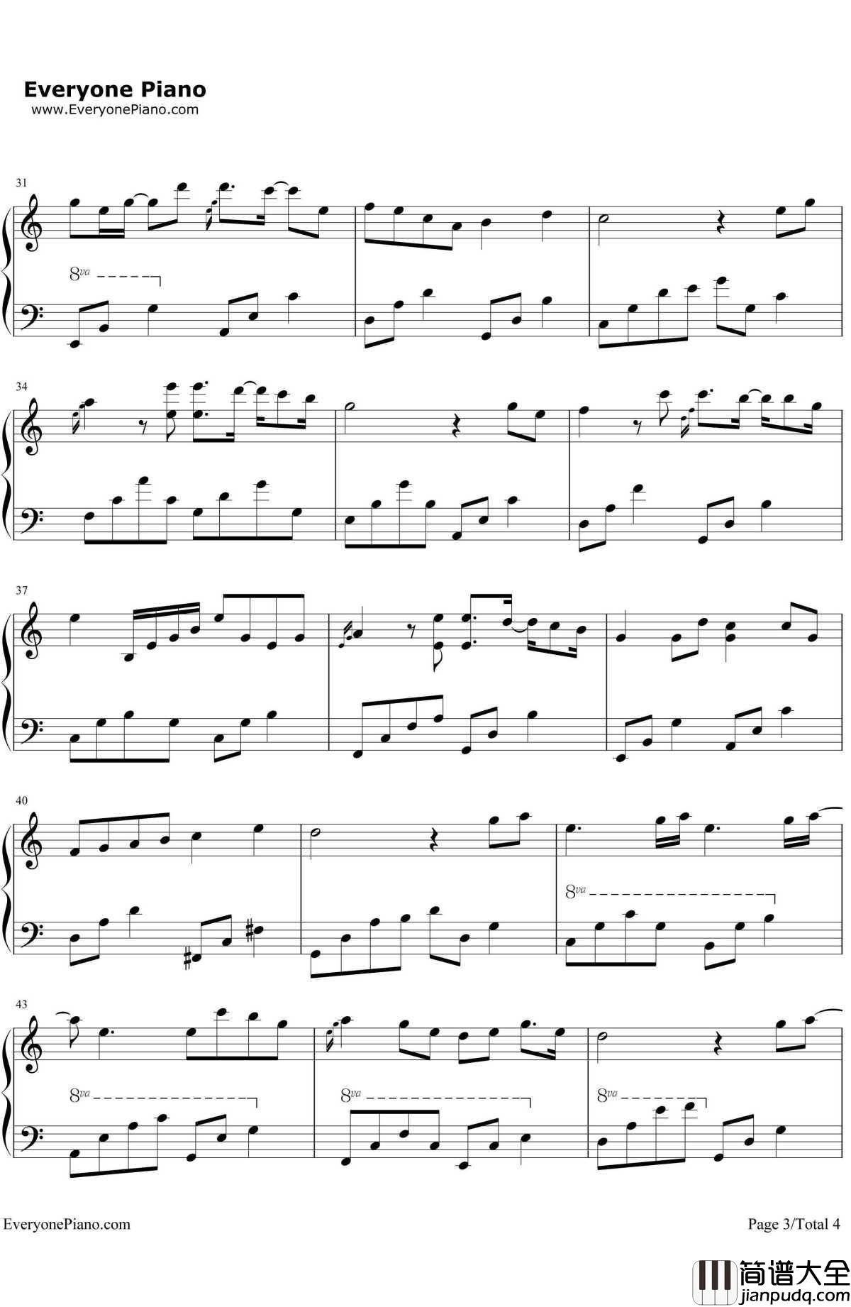 第101次约会钢琴谱_石进_夜的钢琴曲2