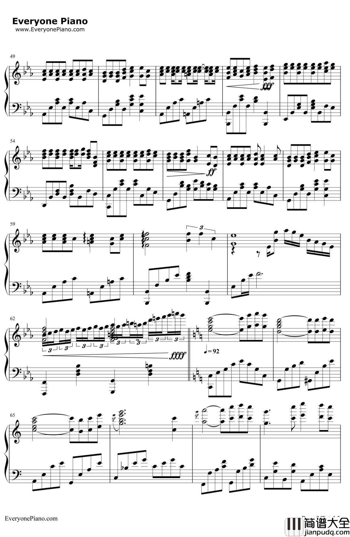 _北京东路的日子_完美演奏版钢琴谱_汪源