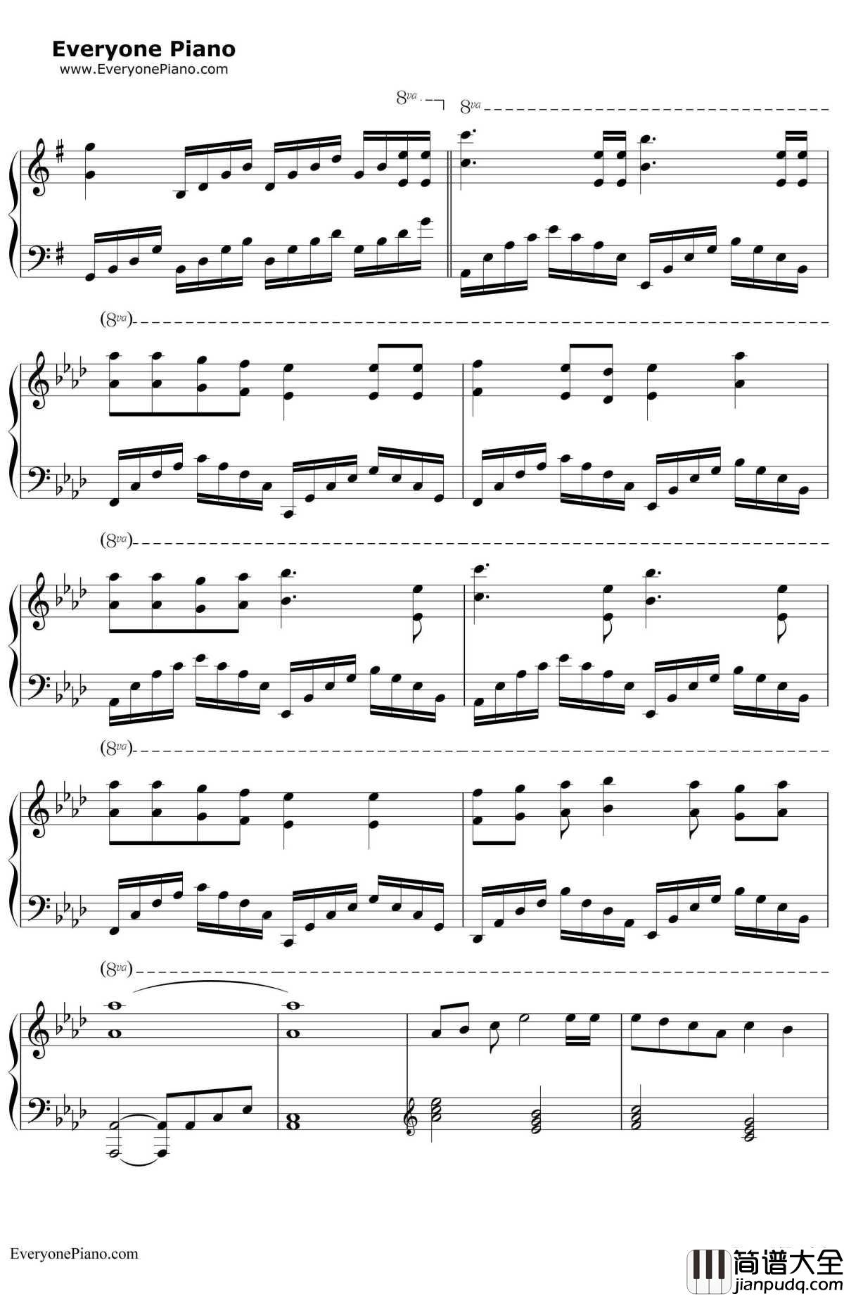 心を开いて钢琴谱_ZARD