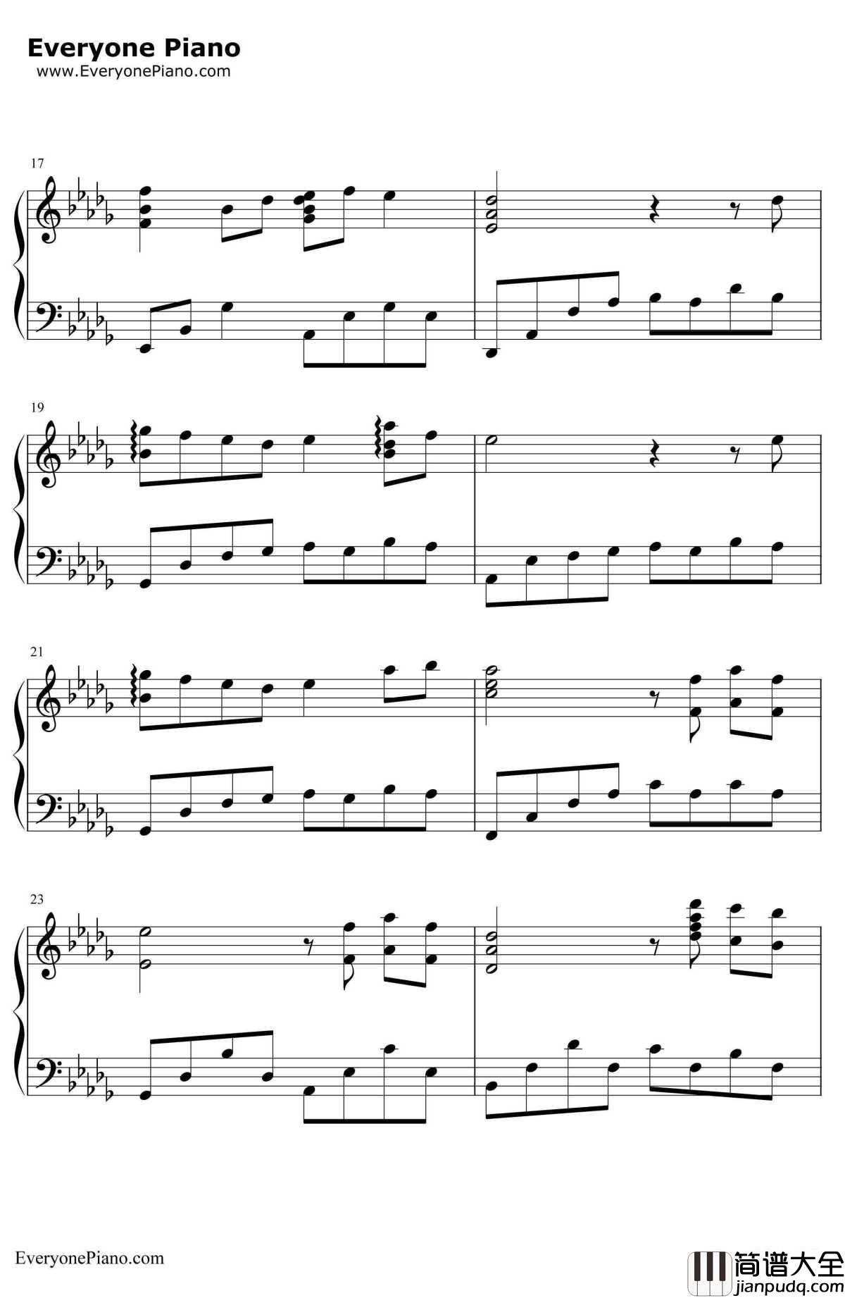 幽灵公主片尾曲钢琴谱_久石让JoeHisaishi宫崎骏_宫崎骏动画