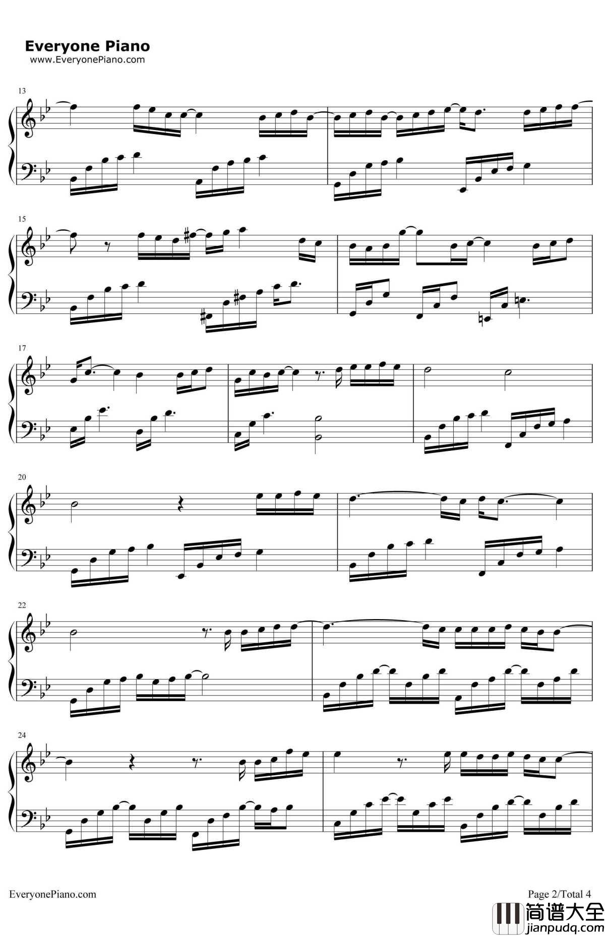 Beautiful钢琴谱_Crush_韩剧_鬼怪_OST4