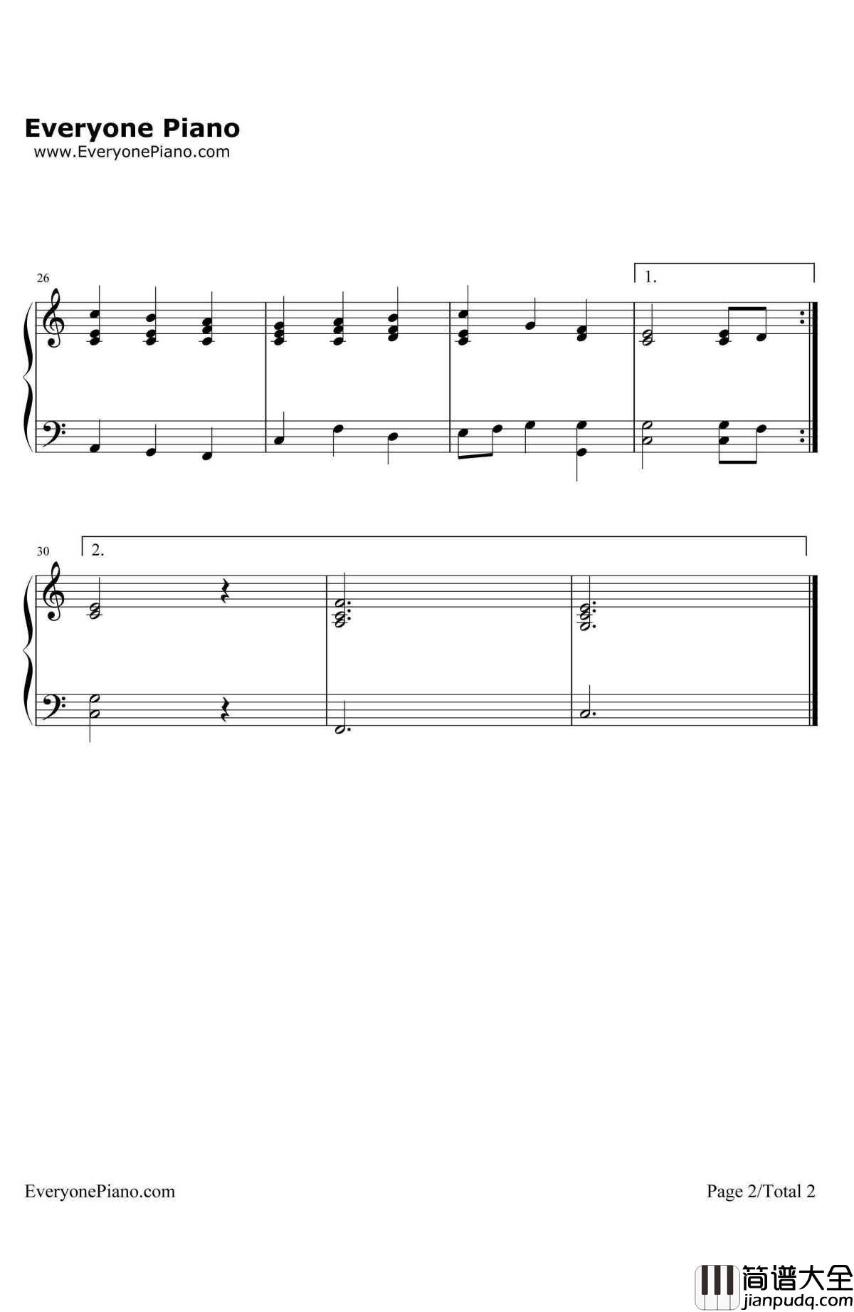 The_First_Noel钢琴谱_JohnStainer_圣诞歌曲