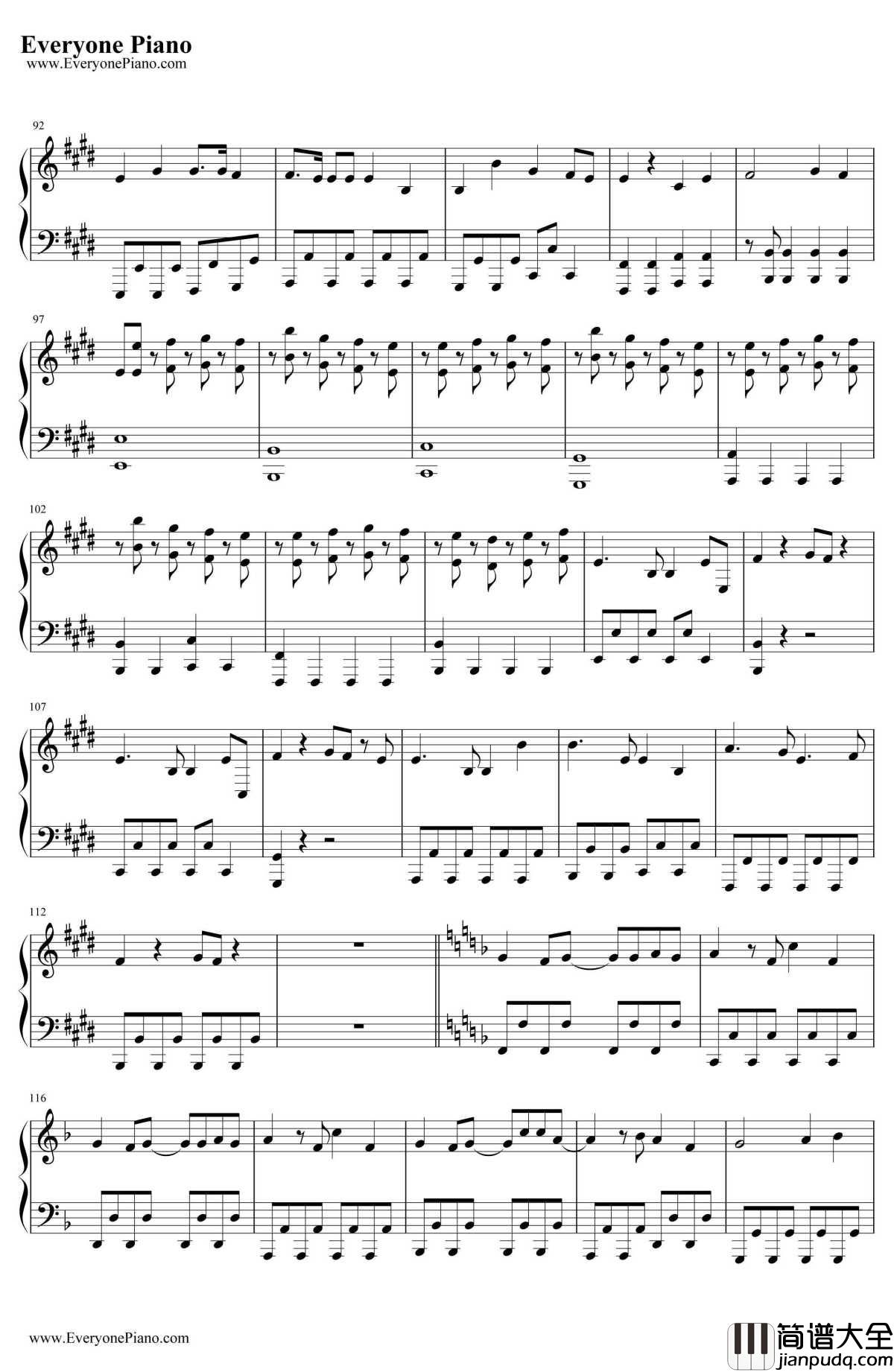 爱言叶钢琴谱_初音ミク