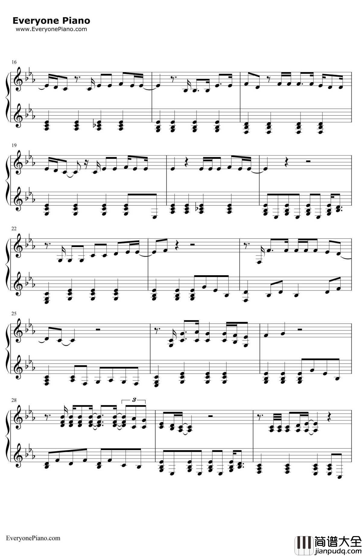 Jar_of_Hearts钢琴谱_ChristinaPerri