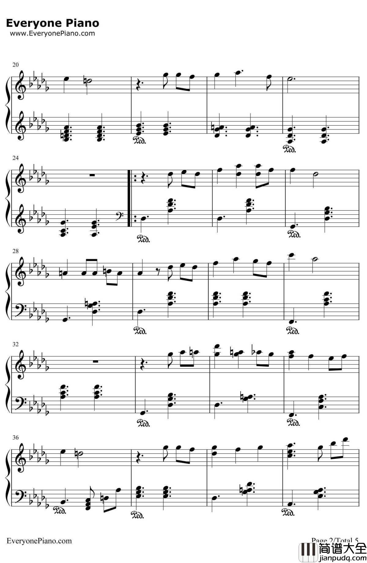 lonely_christmas钢琴谱_陈奕迅_圣诞歌曲