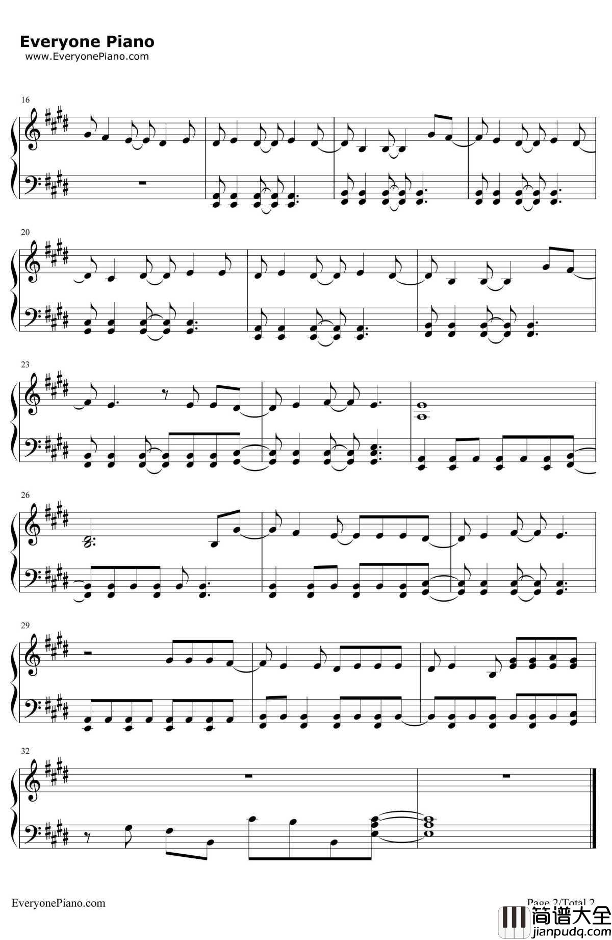 D钢琴谱_UVERworld_tecnoLife_死神OP2