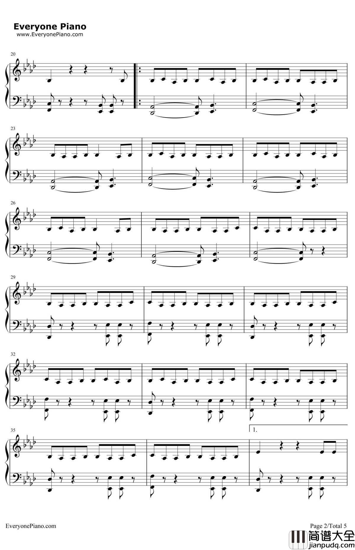 Closer钢琴谱_TheChainsmokers