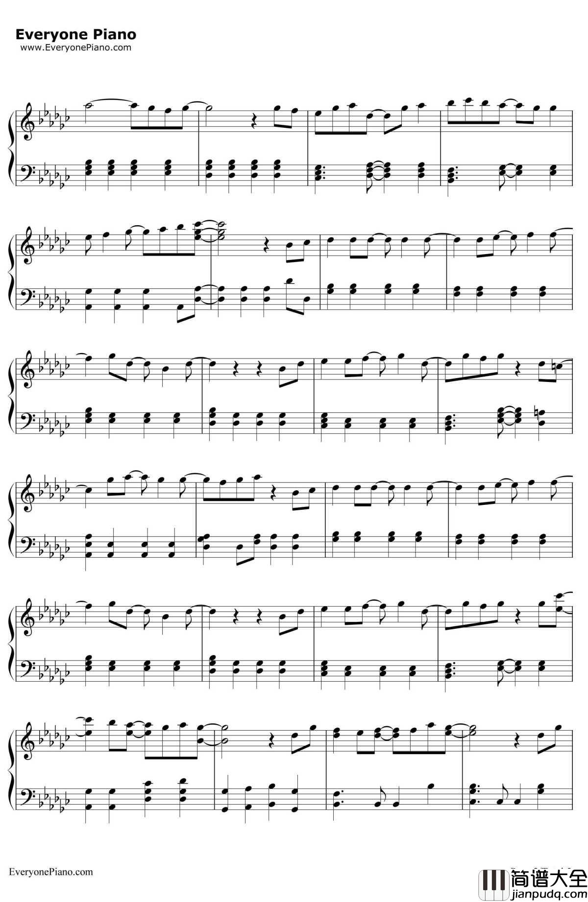 机会的顺序钢琴谱_AKB48