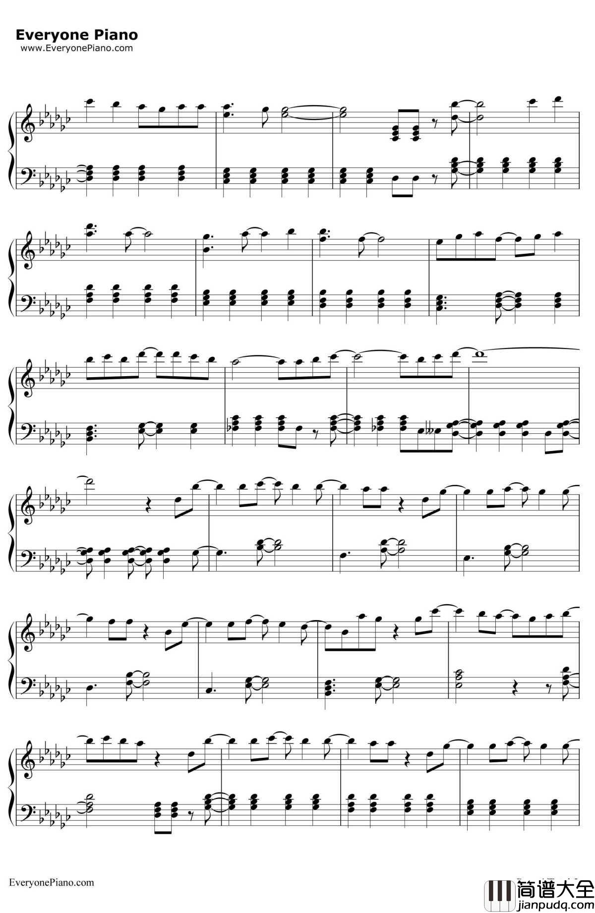 机会的顺序钢琴谱_AKB48