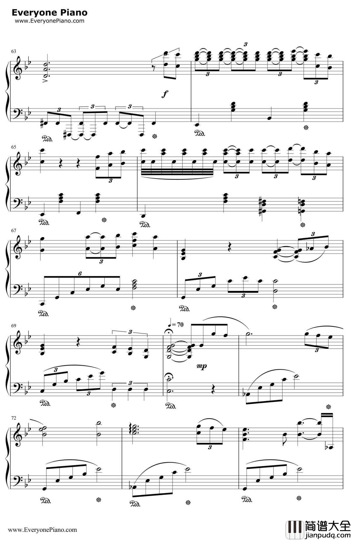 帰らざる日々钢琴谱_久石让宫崎骏__红猪_插曲